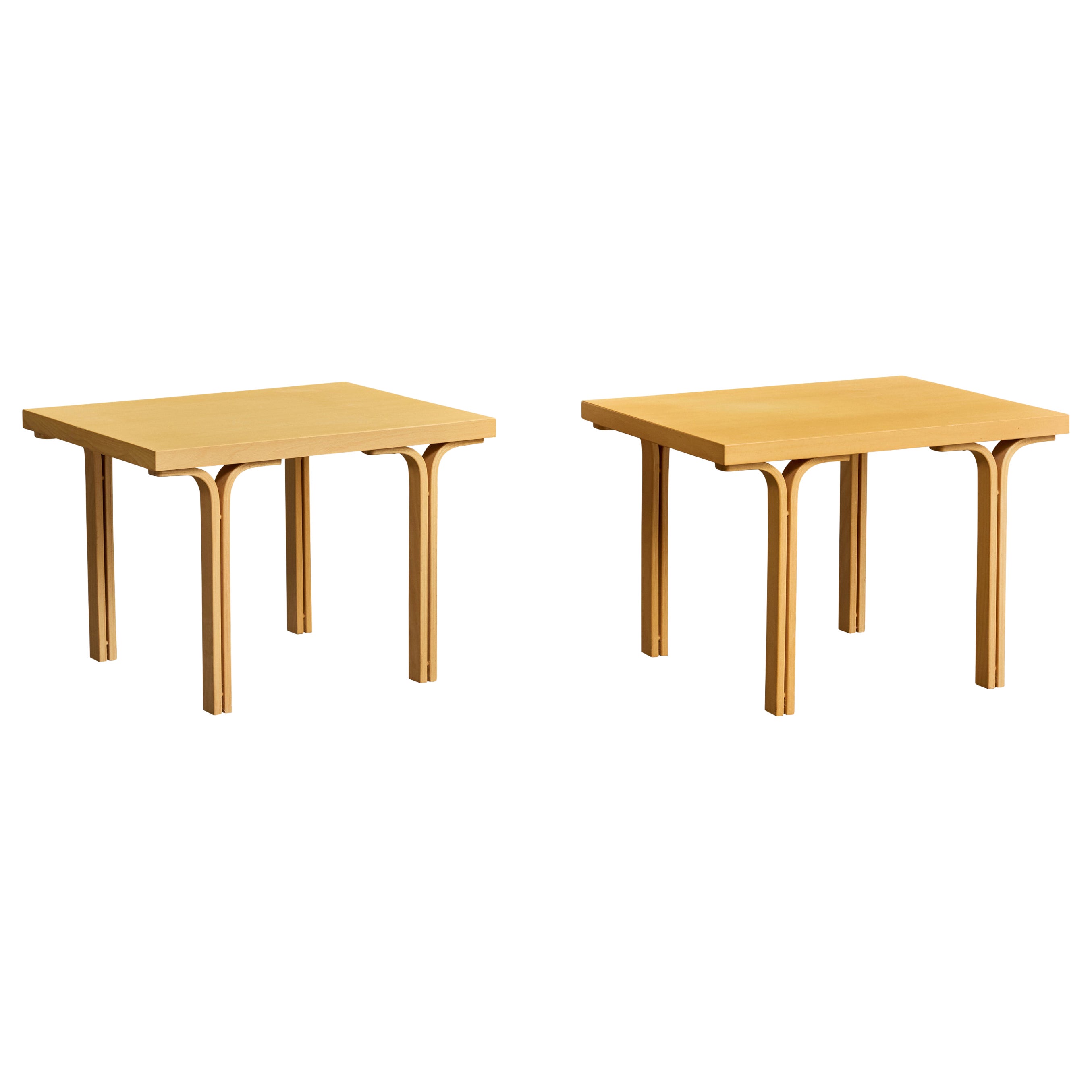 Dux, Side Tables, Beech, Sweden, 1990s