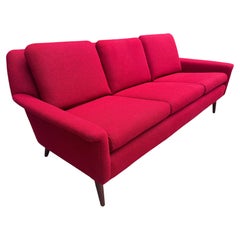 Dux Sofa, Upholstered, Mid-20th Century Design, Folke Ohlsson Newly Reuphostered