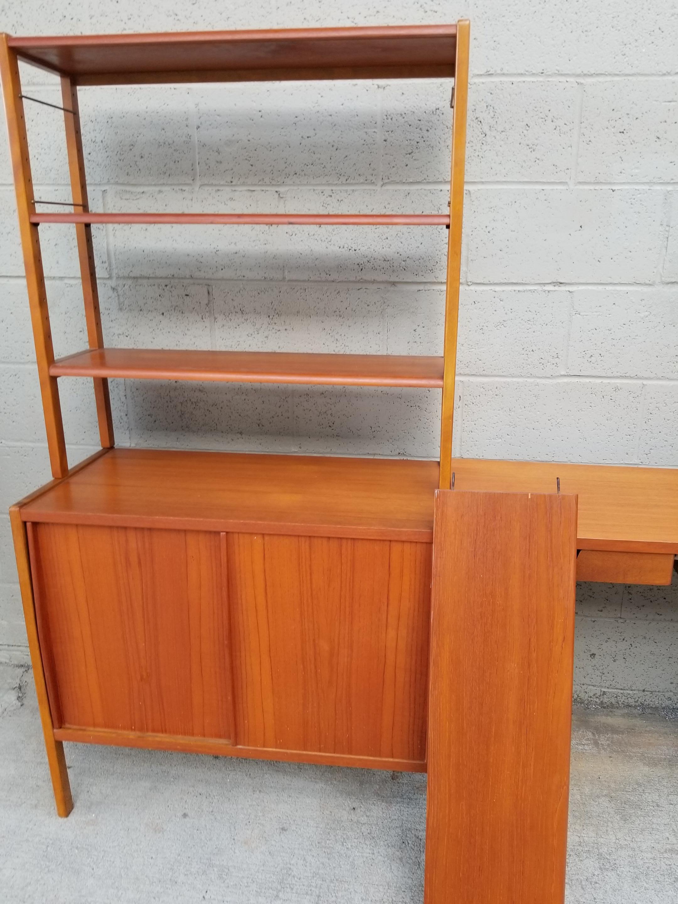 Dux Teak Danish Modern Storage / Shelf / Wall Unit at 1stDibs modern