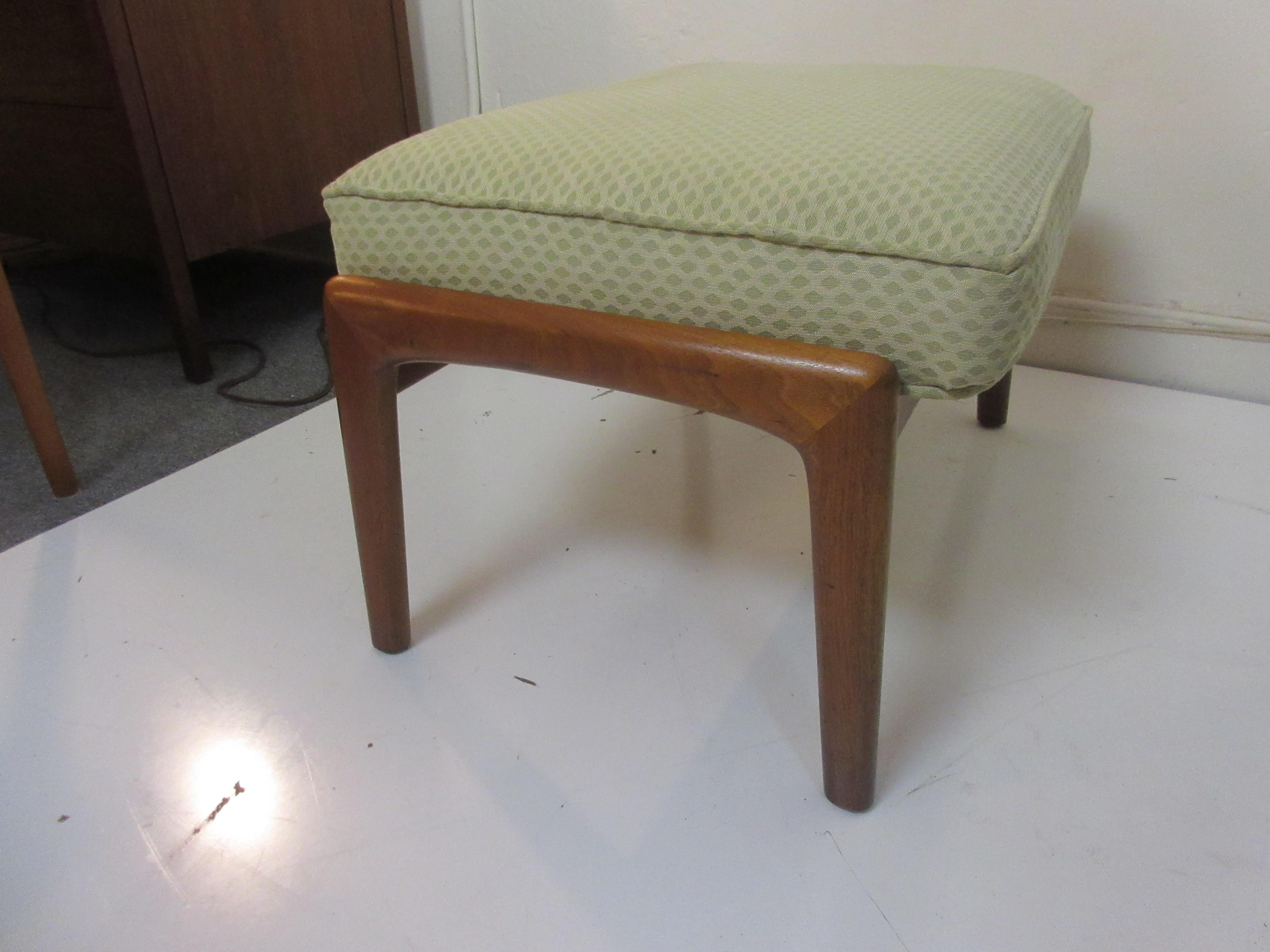 Scandinavian Modern DUX Teak Lounge Chair and Ottoman