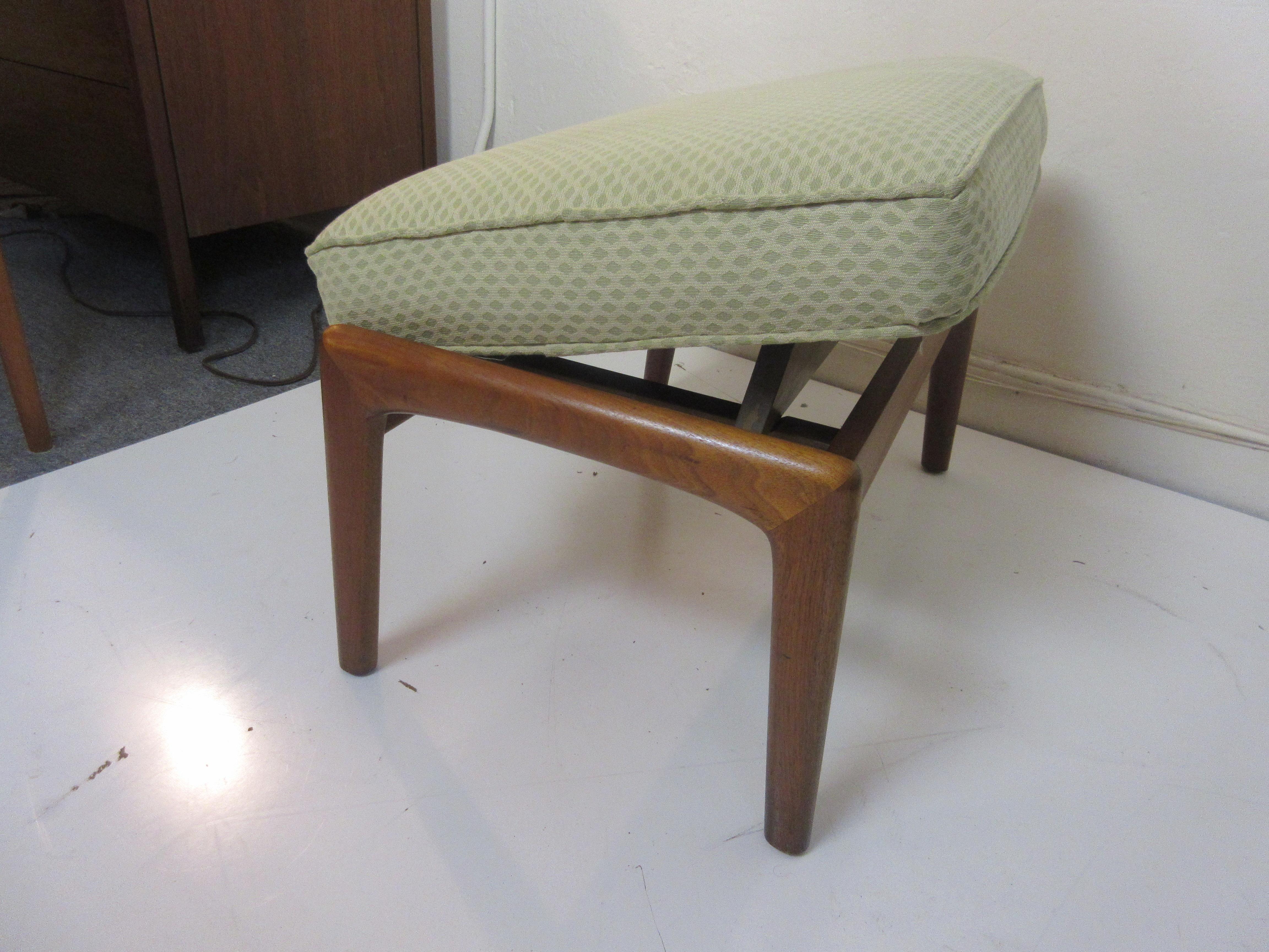 Swedish DUX Teak Lounge Chair and Ottoman
