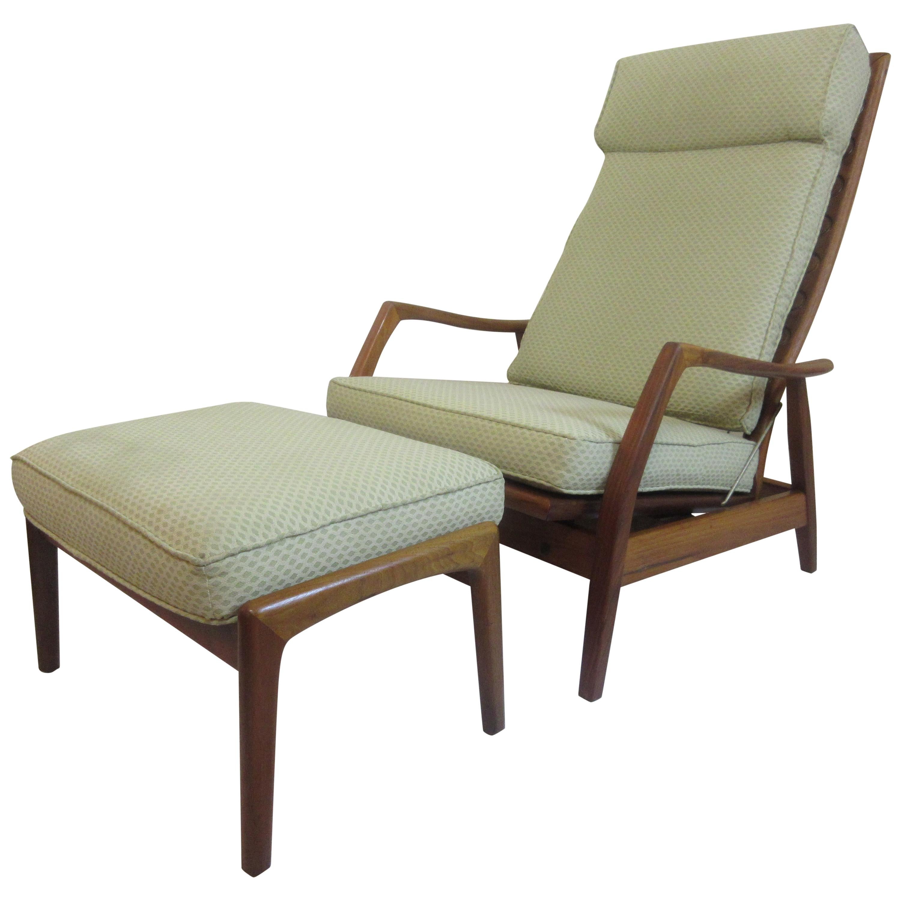 DUX Teak Lounge Chair and Ottoman