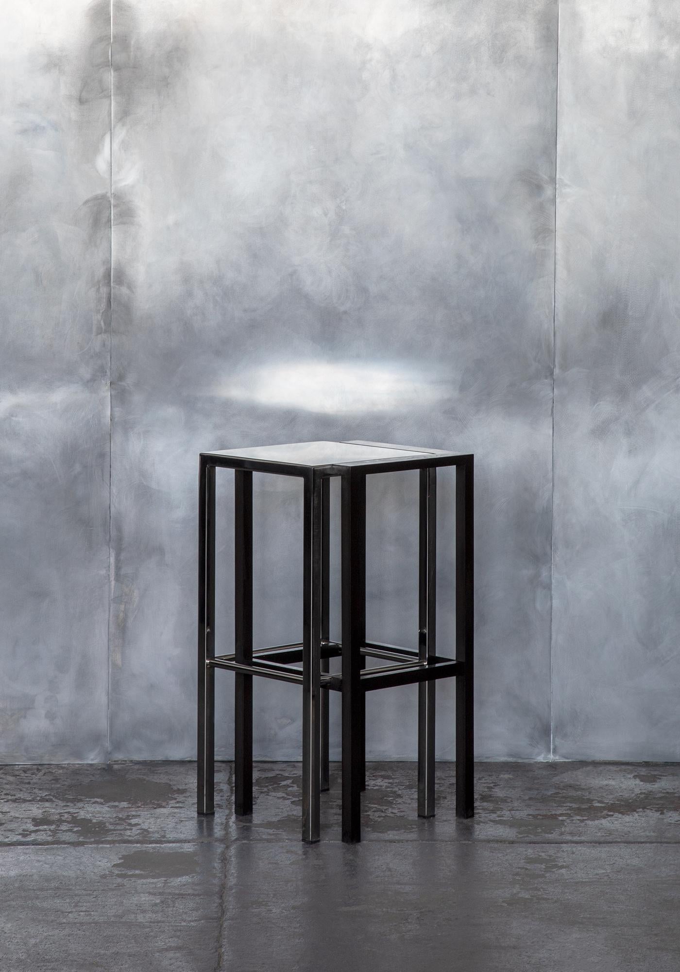 Inspired by a myriad of indulgent nights, this chair is meant to share the feeling and effect of “double vision,” the phenomenon of perceiving two images, usually overlapping, as one holistic object. Double vision is often the result of impaired