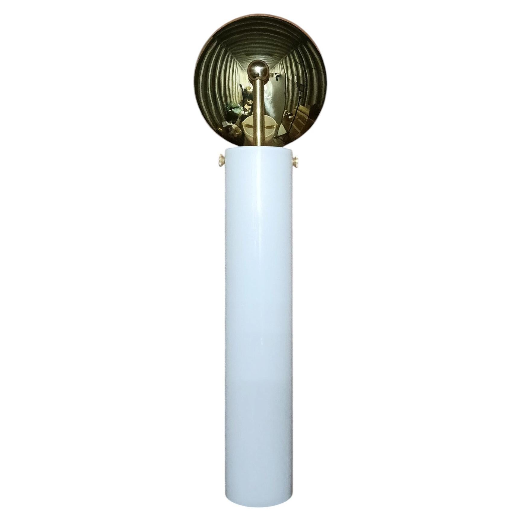DVA wall sconce in glass and brass, nickel or chrome - by Candas Design For Sale