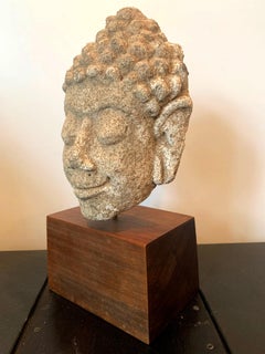 Dvaravati Stucco Buddha Head from Thailand