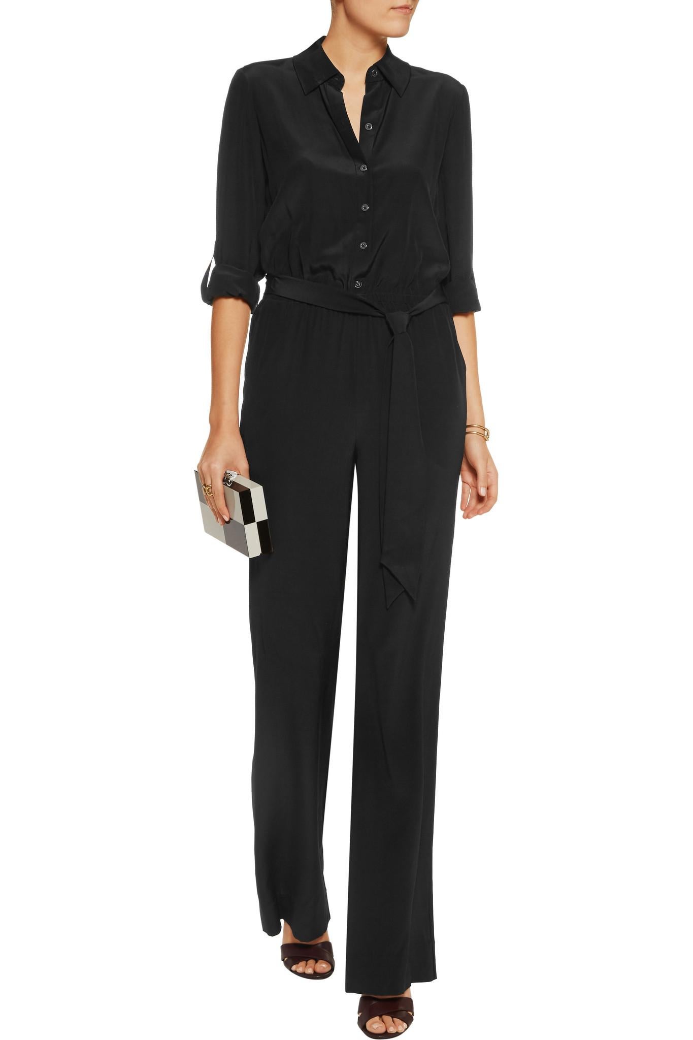 dvf black jumpsuit