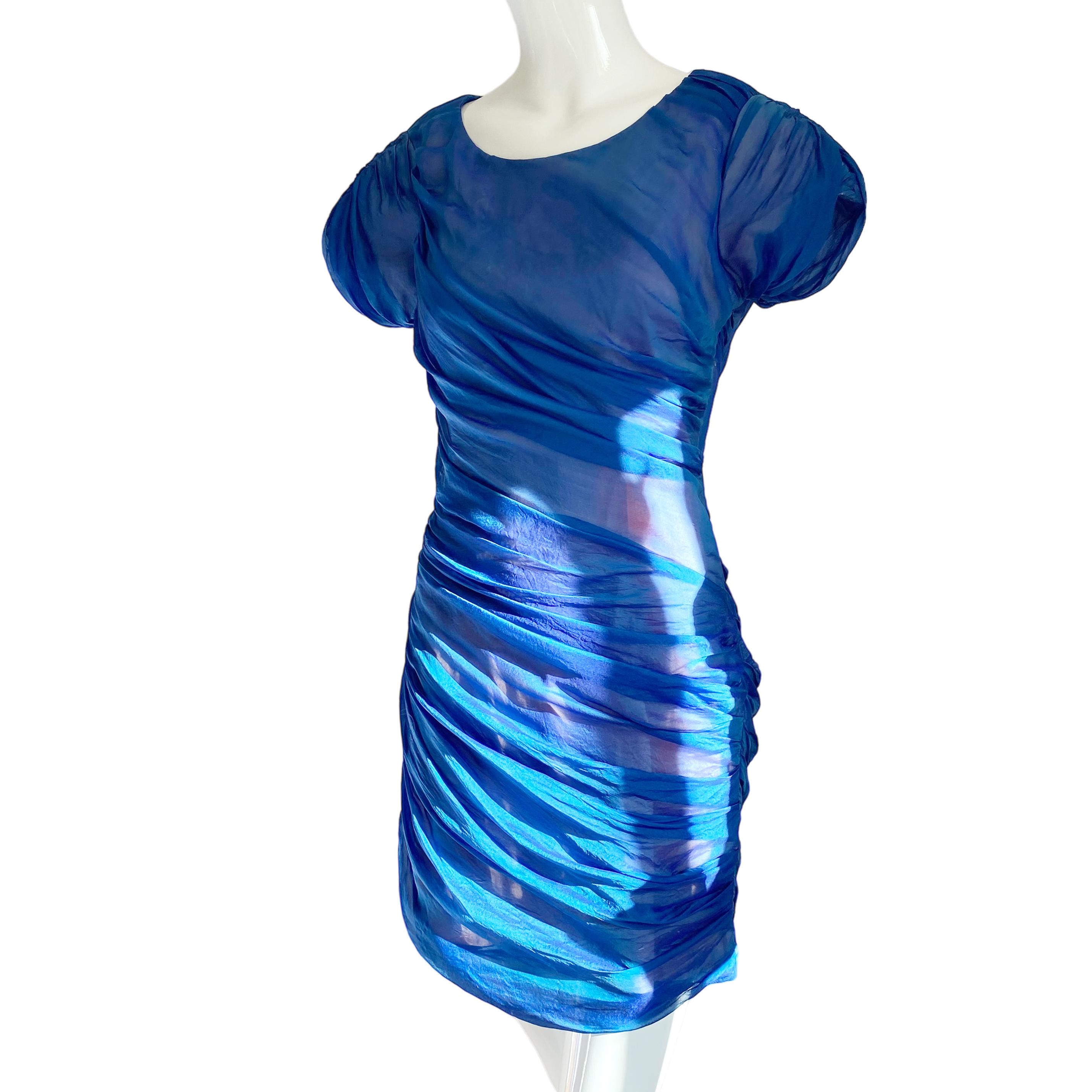 dvf blue dress