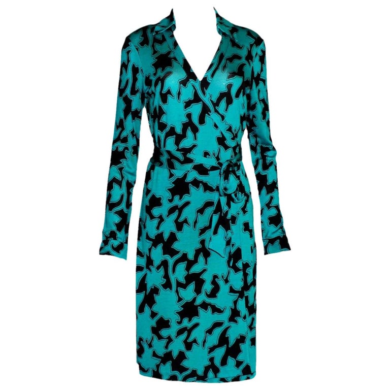 New Dvf Diane Von Furstenberg Wrap Dress Vintage Print Reissue For Sale At 1stdibs
