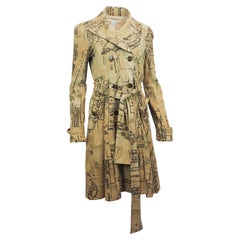 DVF Leather Printed Trench Coat