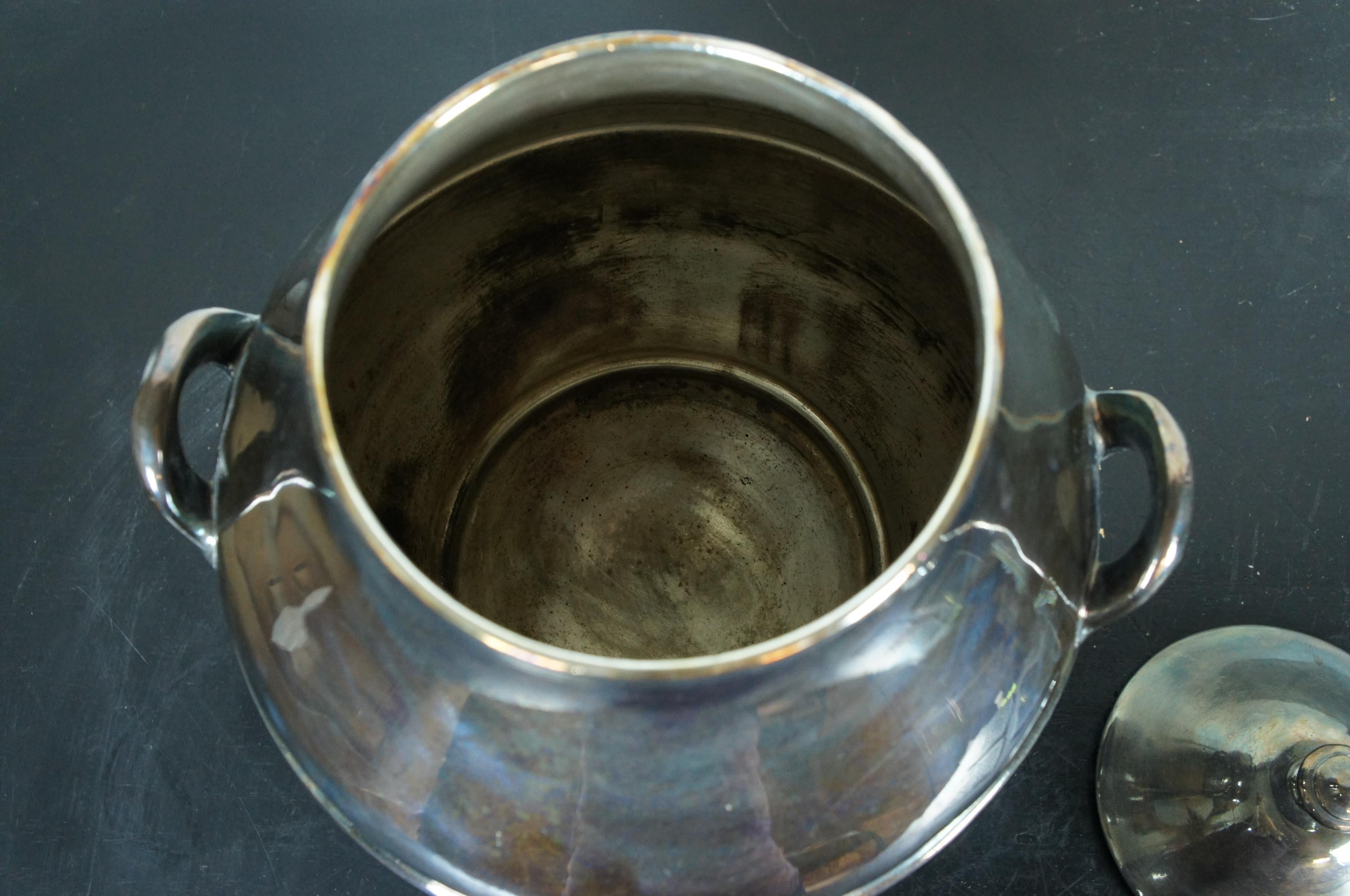 DW Haber Silver Plate Samovar Hot Drink Tea Coffee Dispenser w Burner 20