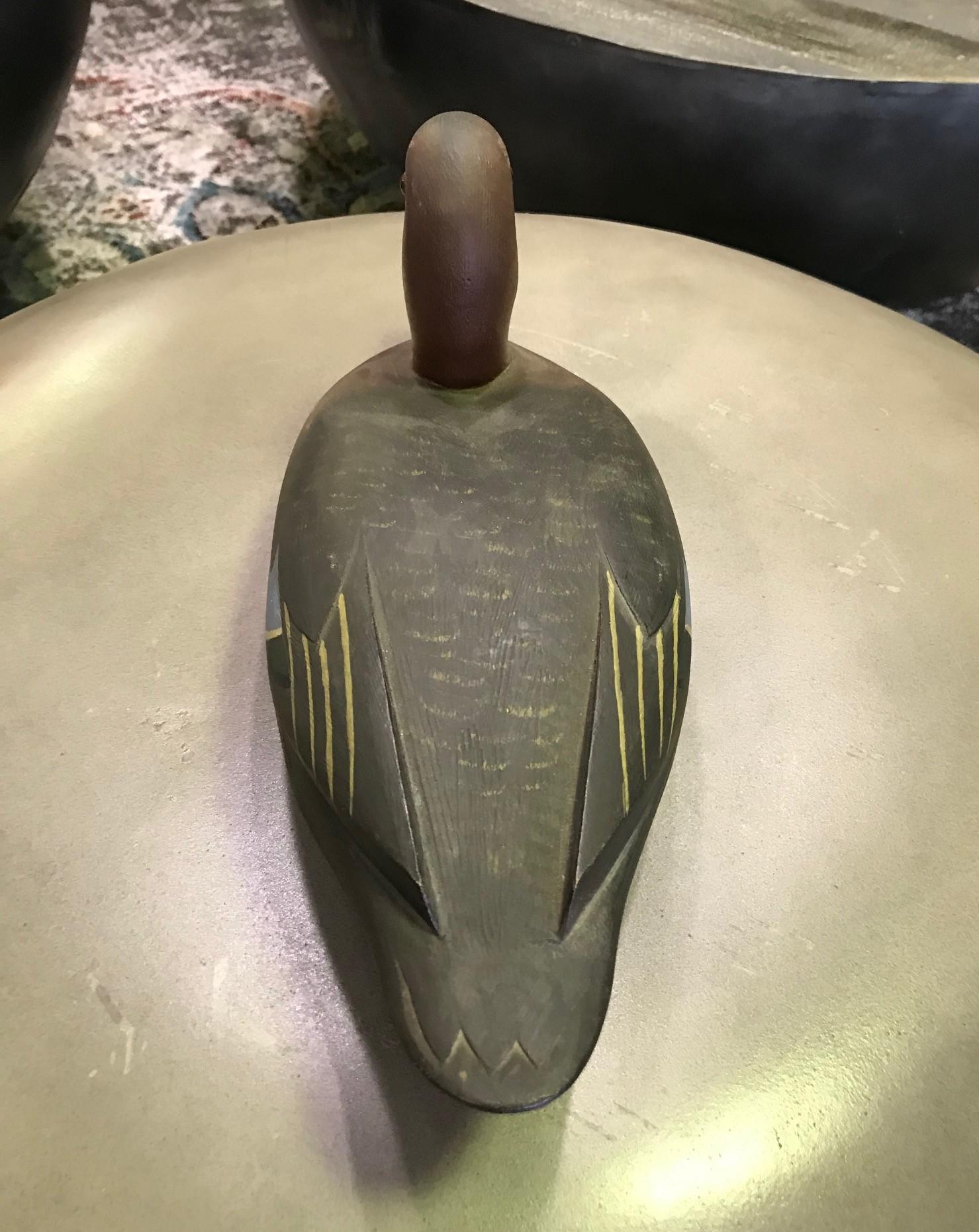 D. A. Nichol Señuelo de pato de madera tallada a mano, macho Cerceta canela Madera en venta