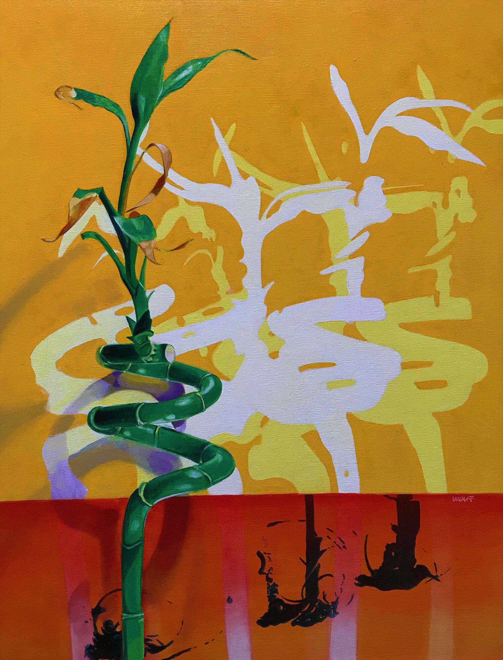 Bamboozeled, Gemälde, Öl auf MDF-Tafel – Painting von Dwayne Wolff