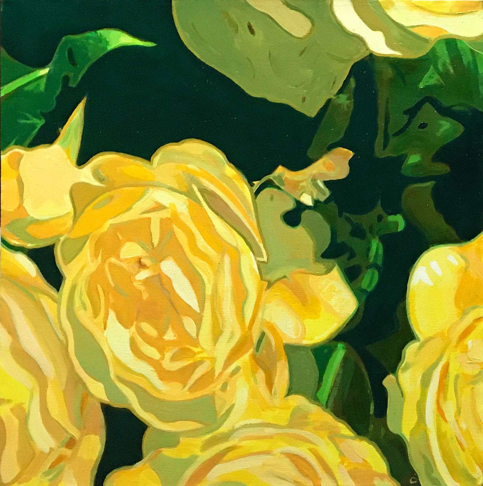 Focus Flowers, peinture sur toile - Contemporain Painting par Dwayne Wolff