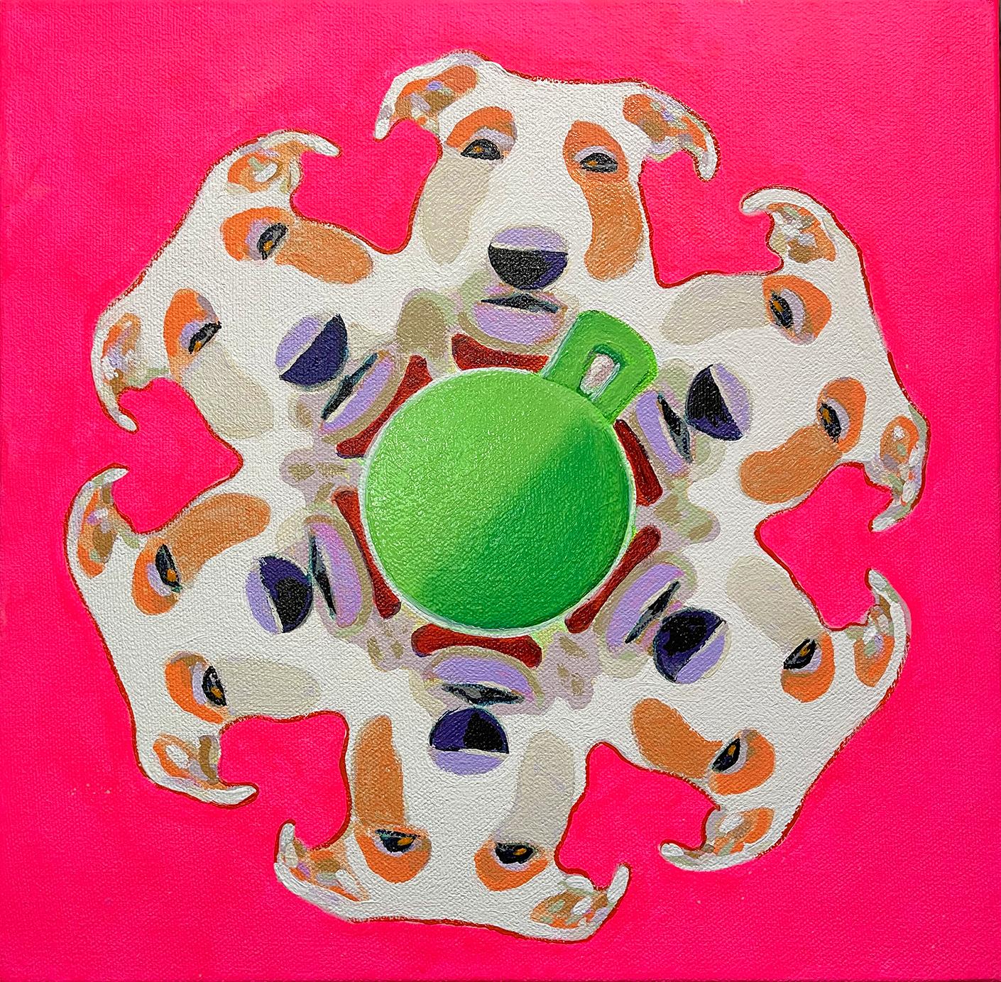 Jolly Ball, Pittura, Olio su tela - Painting di Dwayne Wolff