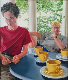 Politics & Coffee, Painting, Oil on Canvas