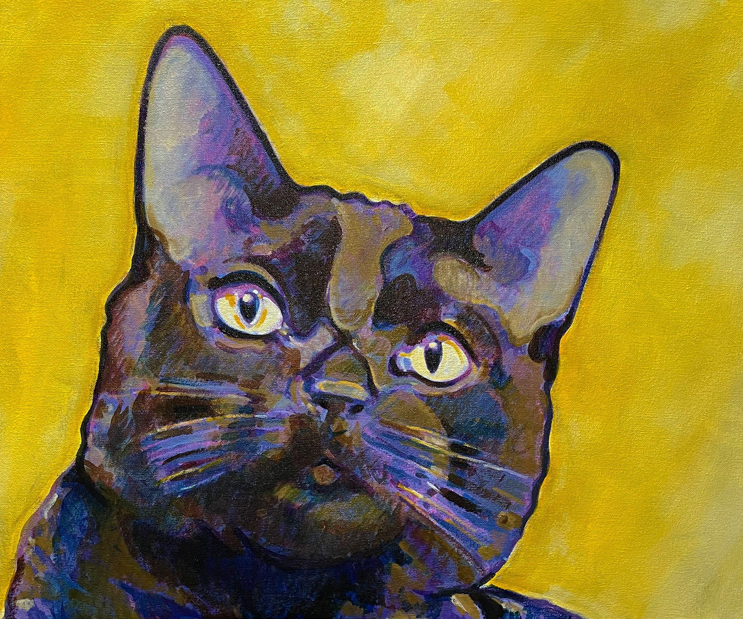 Spike, Pittura, Olio su tela - Painting di Dwayne Wolff