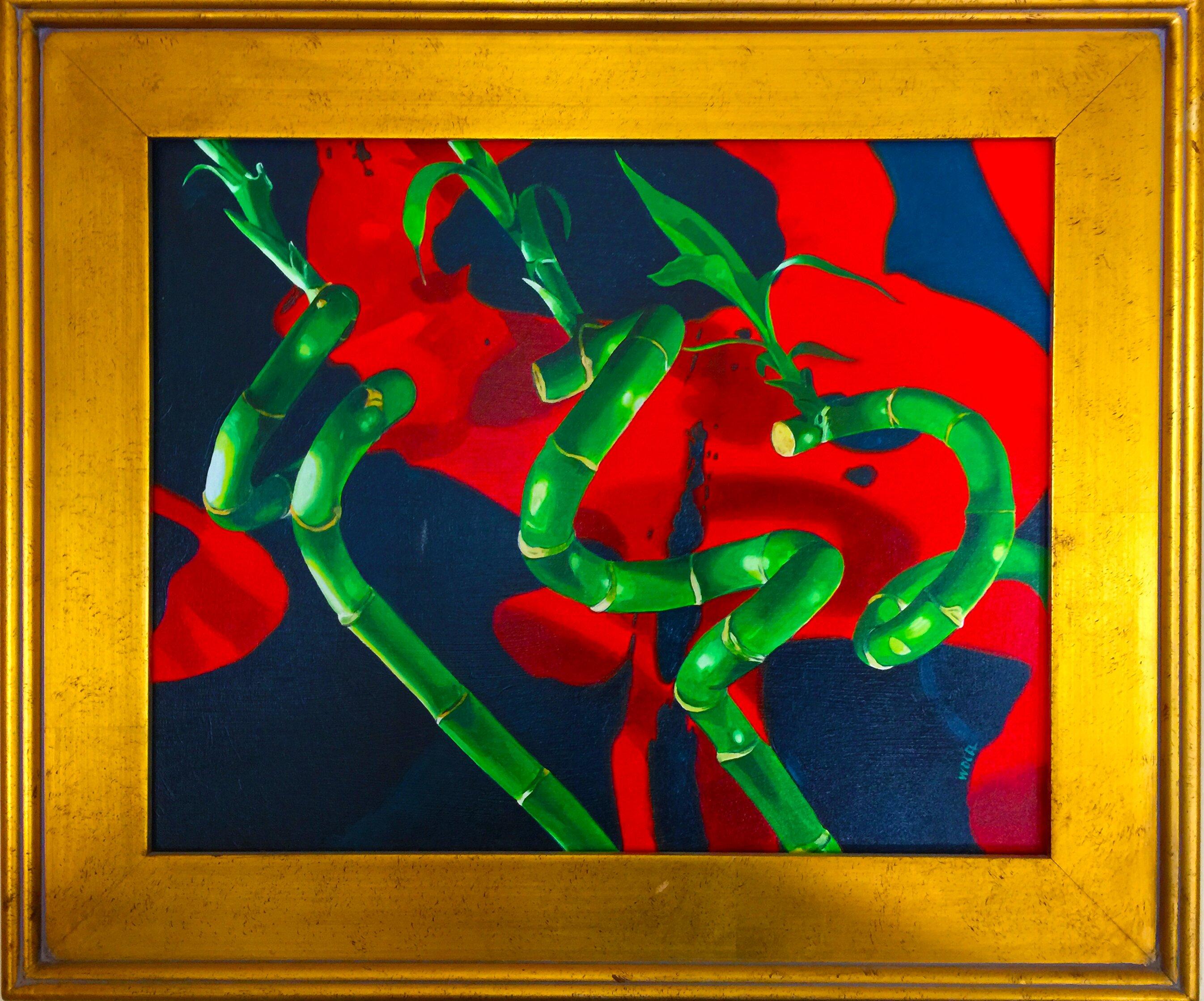 Twist Again, Gemälde, Öl auf Holzplatte (Zeitgenössisch), Painting, von Dwayne Wolff