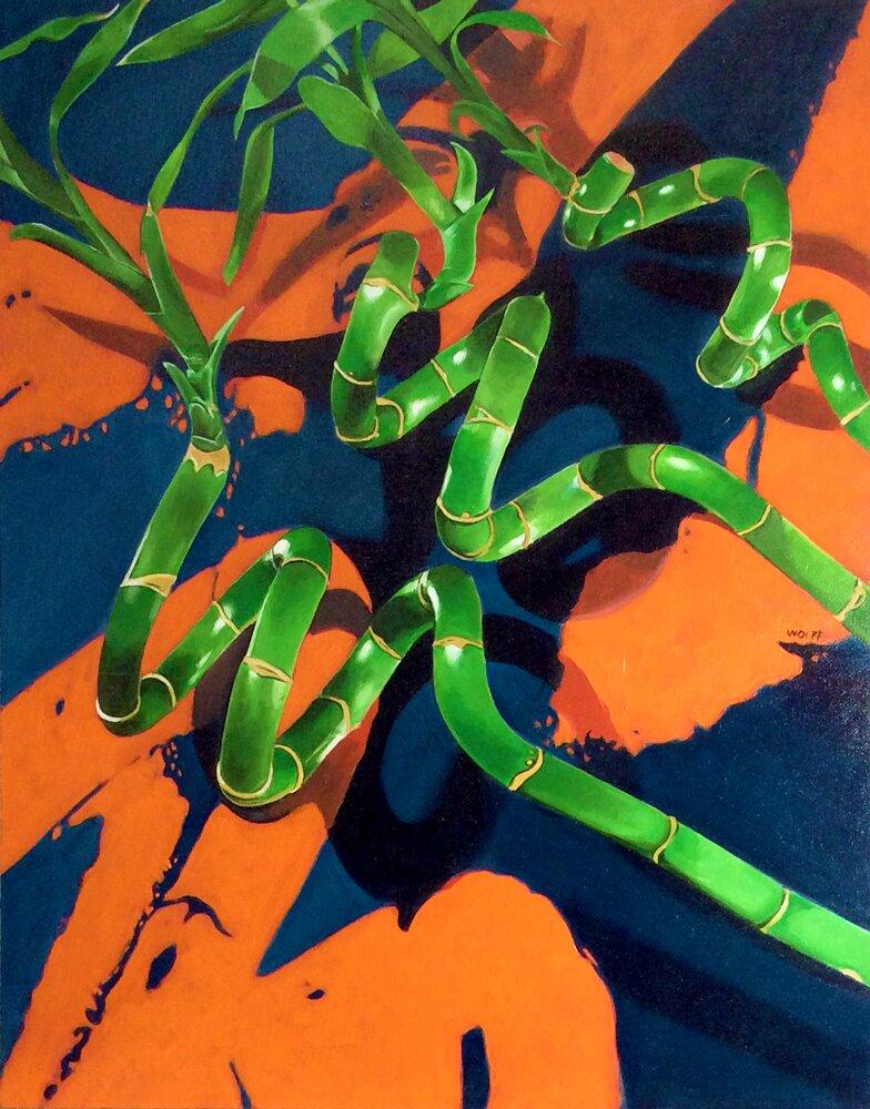 Twisted, Pittura, Olio su pannello MDF - Painting di Dwayne Wolff