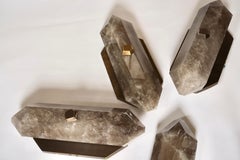 Group of Four DWB Rock Crystal Sconces by Phoenix