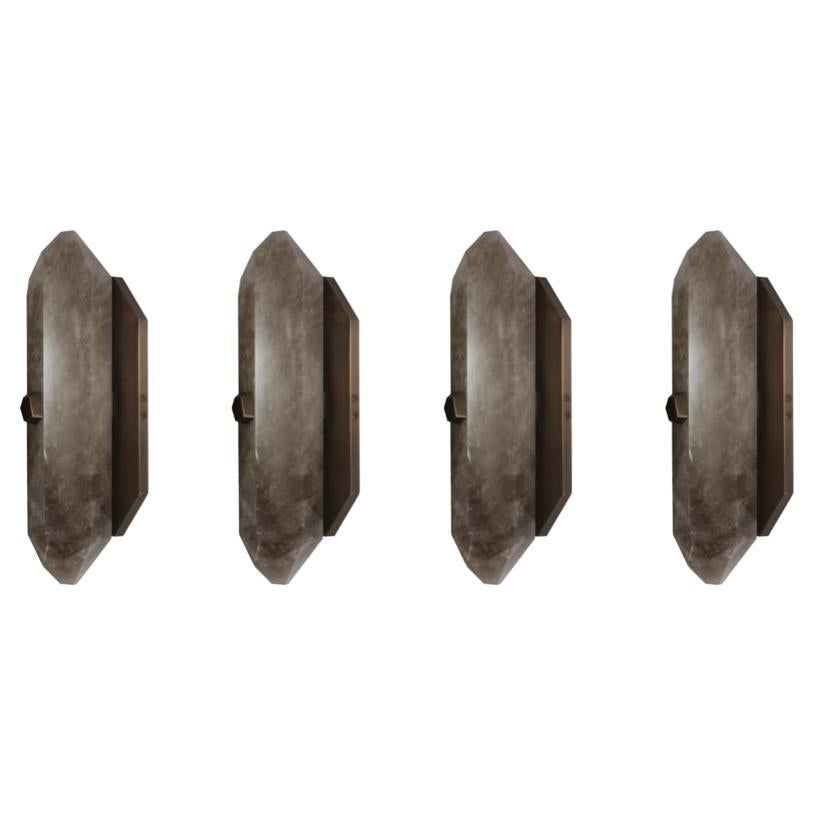 Group of Four DWB Rock Crystal Sconces by Phoenix
