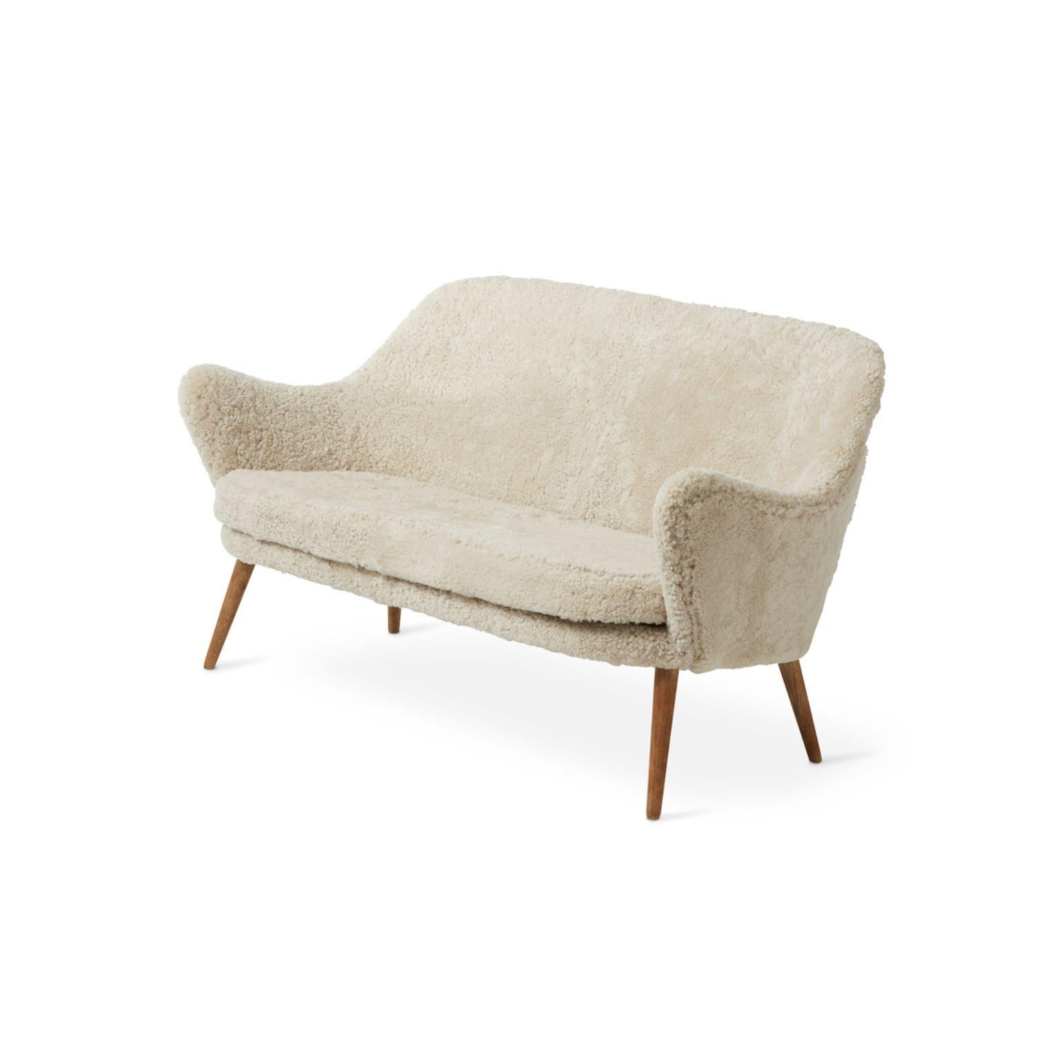 Post-Modern Dwell 2 Seater Sheepskin Moonlight by Warm Nordic For Sale