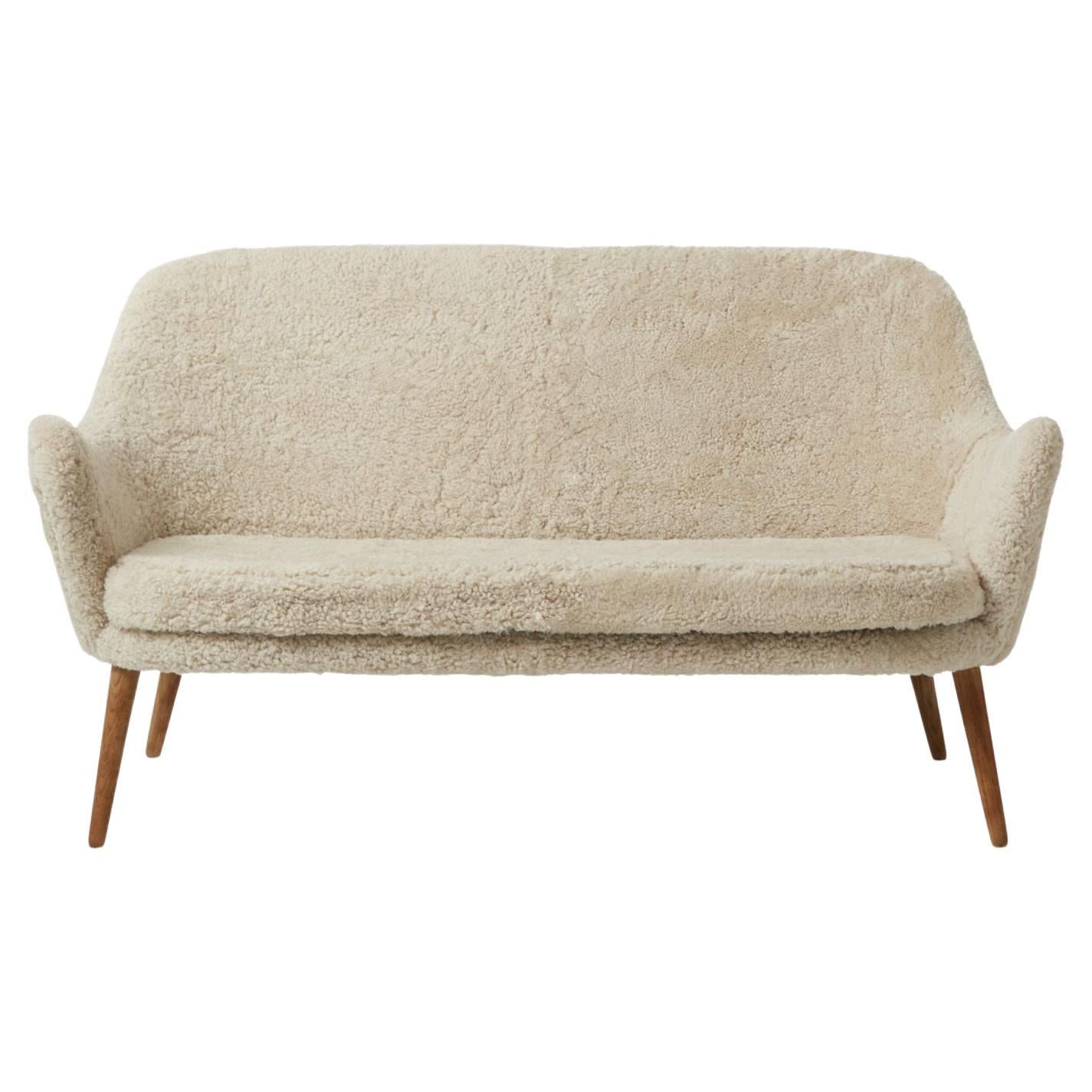 Dwell 2 Seater Sheepskin Moonlight by Warm Nordic For Sale