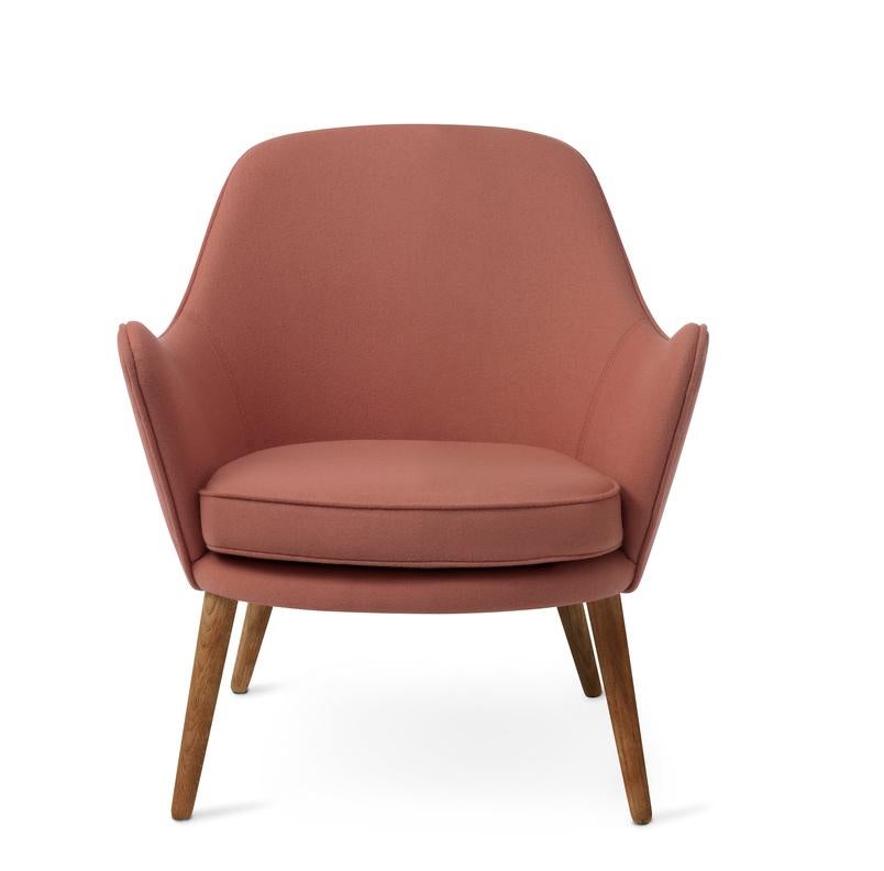 Dwell Lounge Chair Blush by Warm Nordic
Dimensions: D69 x W66 x H 73 cm
Material: Textile upholstery, Solid smoked or white oiled oak legs, Wooden frame, foam, spring system
Weight: 19 kg
Also available in different colours and finishes. Please