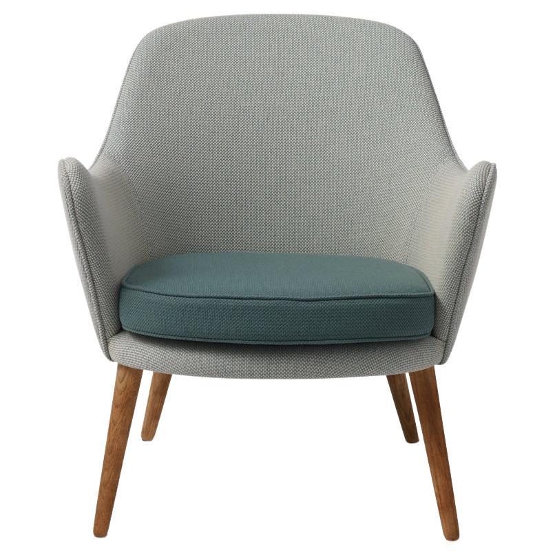 Dwell Lounge Chair Light Cyan Dark Cyan by Warm Nordic For Sale
