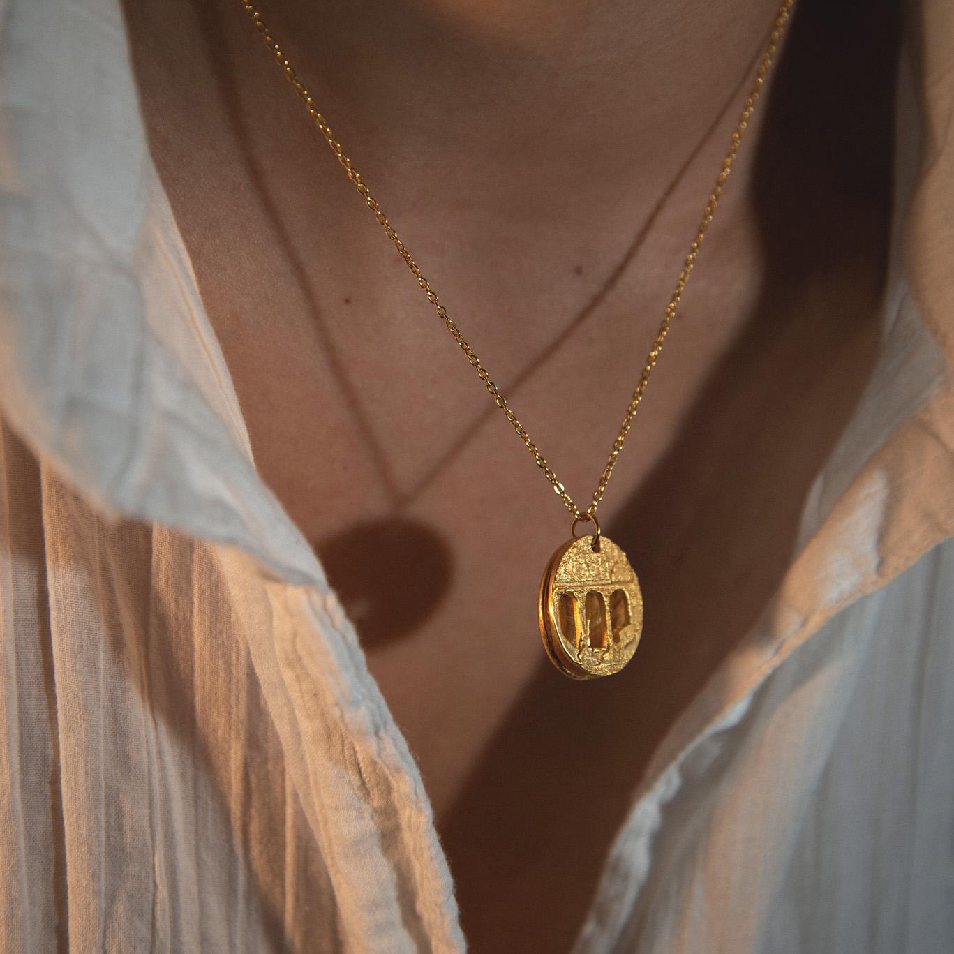 Encapsulating the essence of the earthen era, Dweller's Duality Necklace is crafted with a unique texture that mimics the rough and rugged surfaces of the caves and hoodoos that define the landscapes of Cappadocia.

Dweller's Duality Necklace is