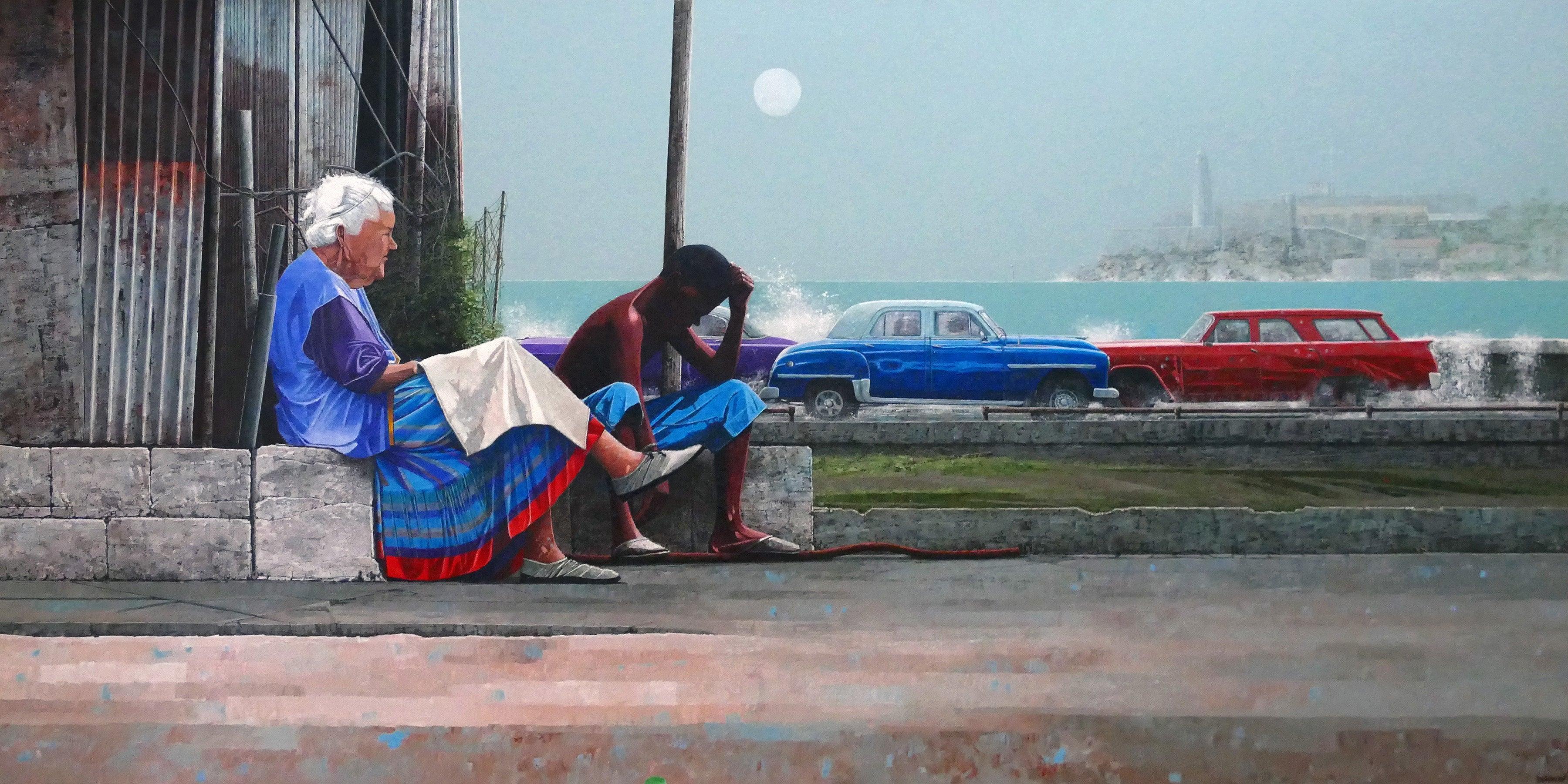 Landscape Painting di Dwight Baird - 'Un momento di passaggio' 2021- Acrilico- Firmato
