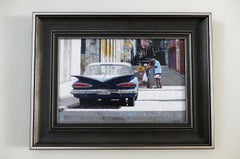 „Blaue Fins mit Blumen“ 2018- Acryl- Signiert