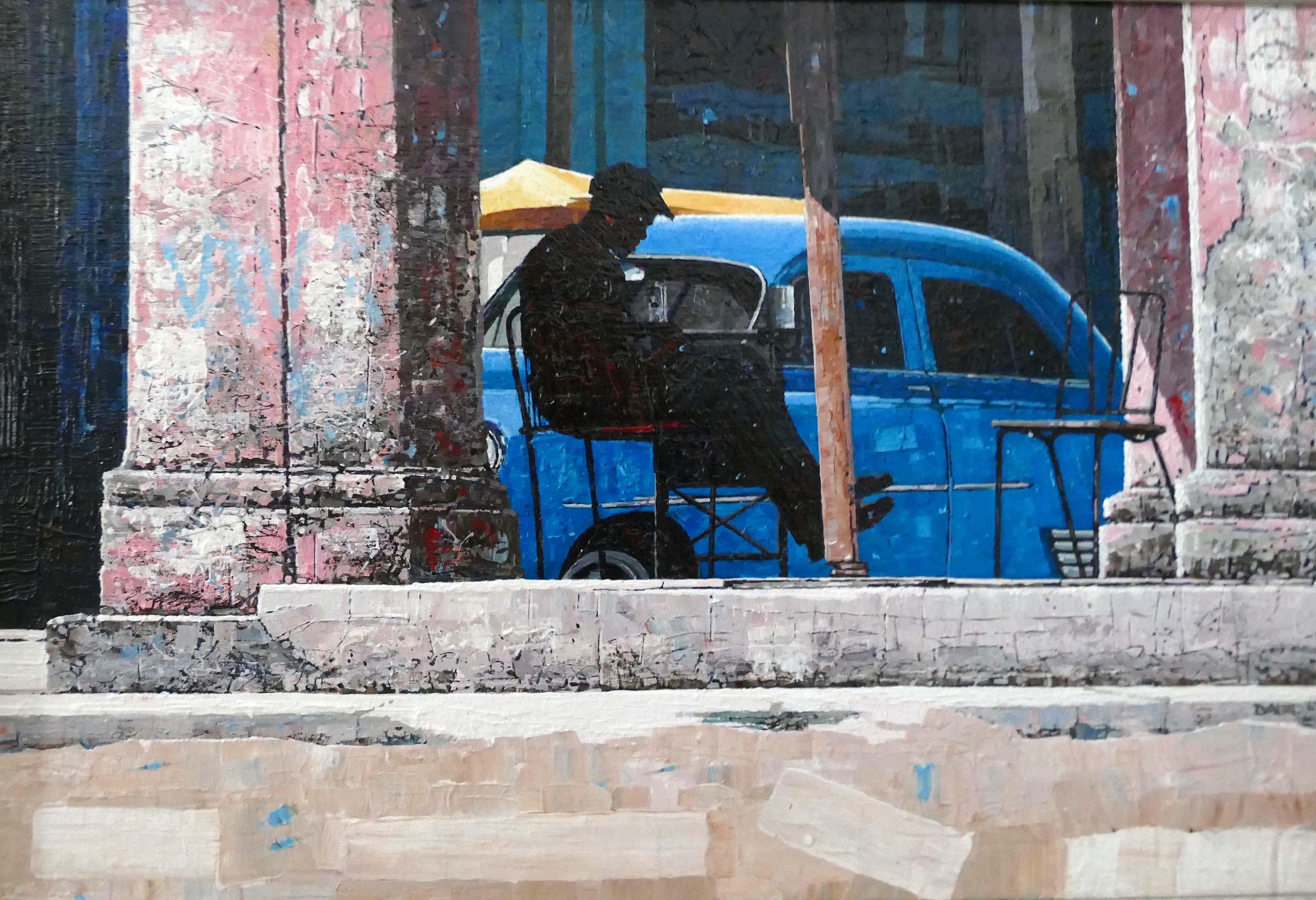 Landscape Painting de Dwight Baird - Sombra azul" 2014- Acrílico- Firmado