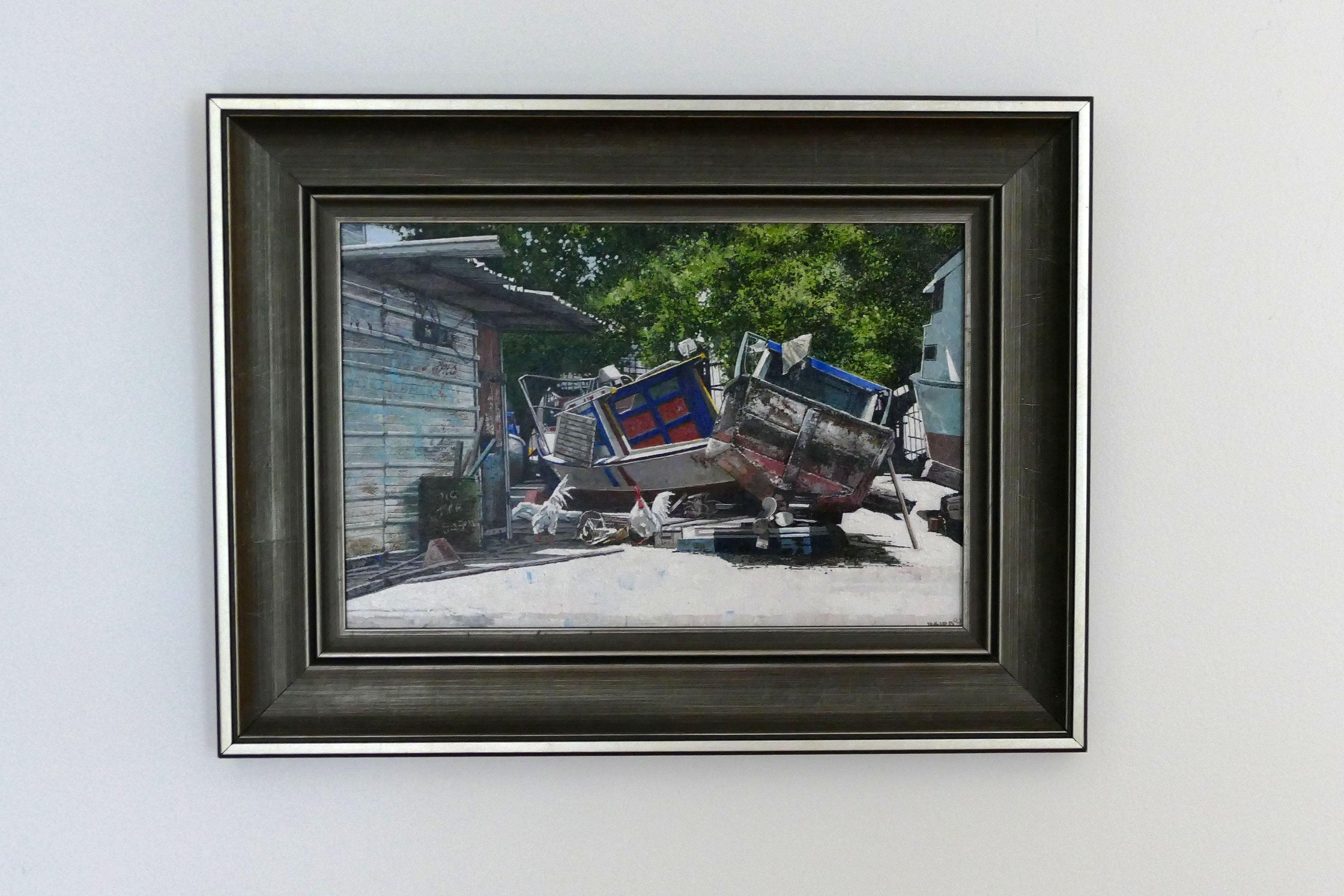 'Visitantes del astillero' 2021- Acrílico- Firmado - Painting de Dwight Baird