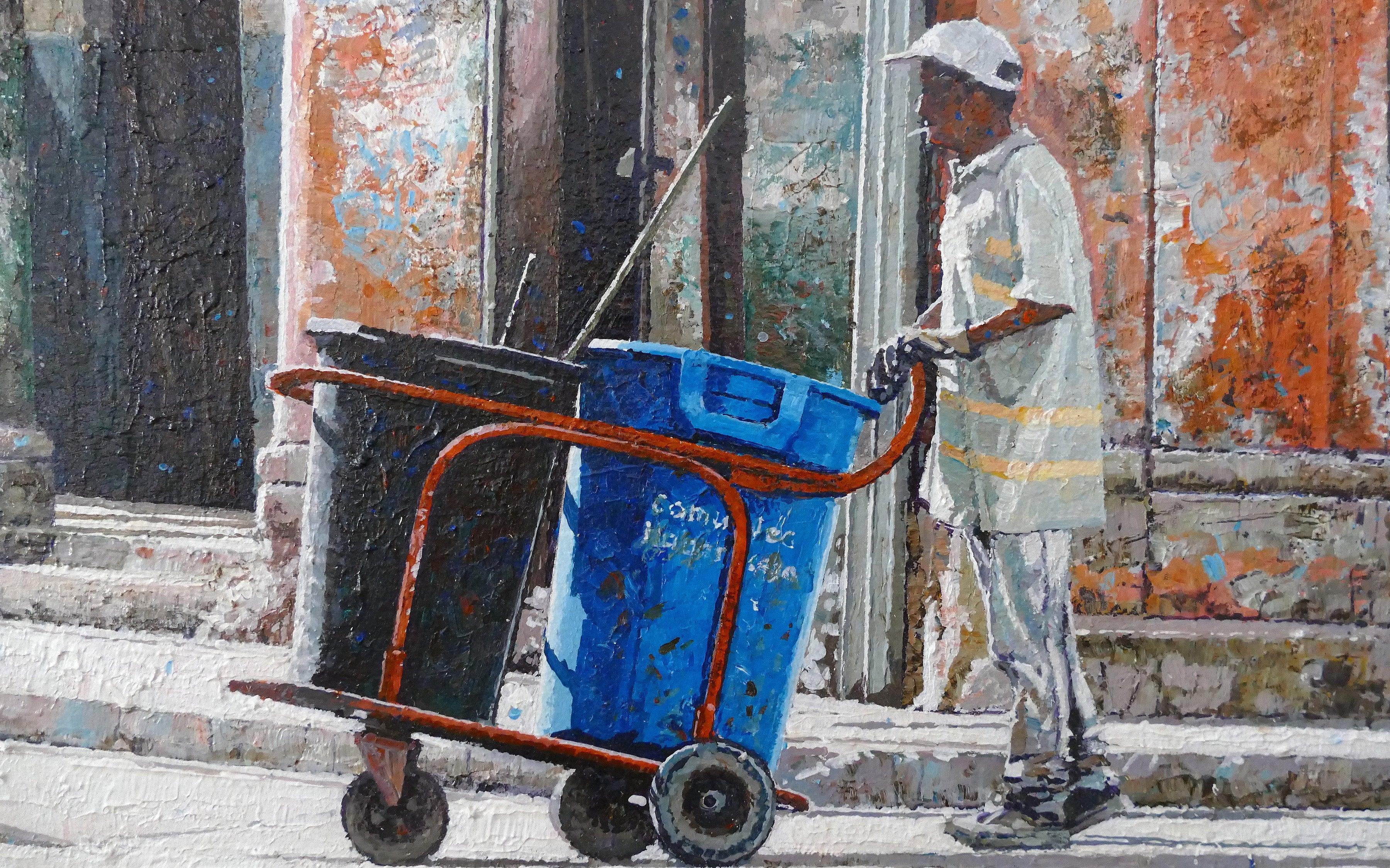Dwight Baird  'City Work' 2018- Acrylic- Signed For Sale 2