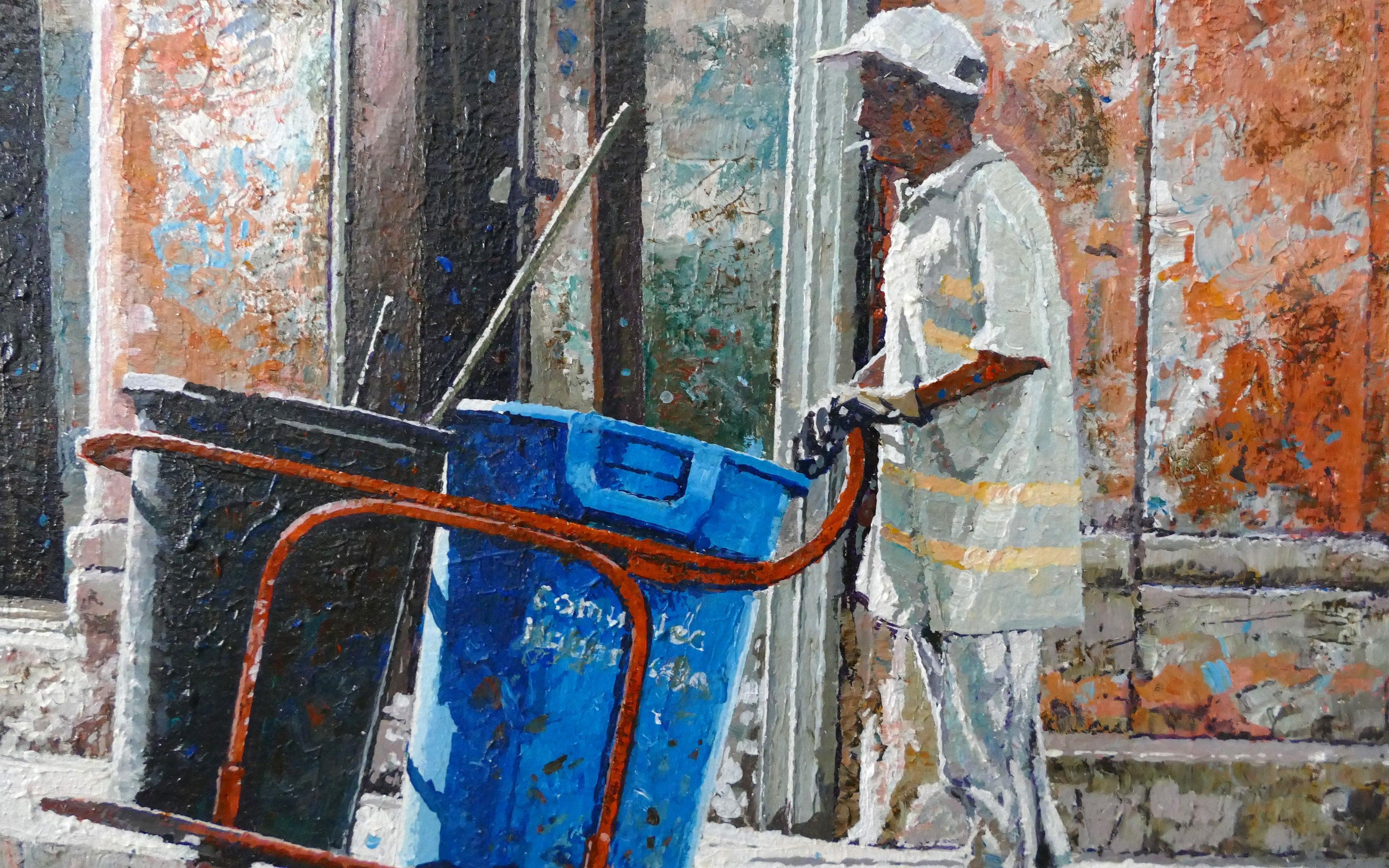 Dwight Baird  'City Work' 2018- Acrylic- Signed For Sale 3