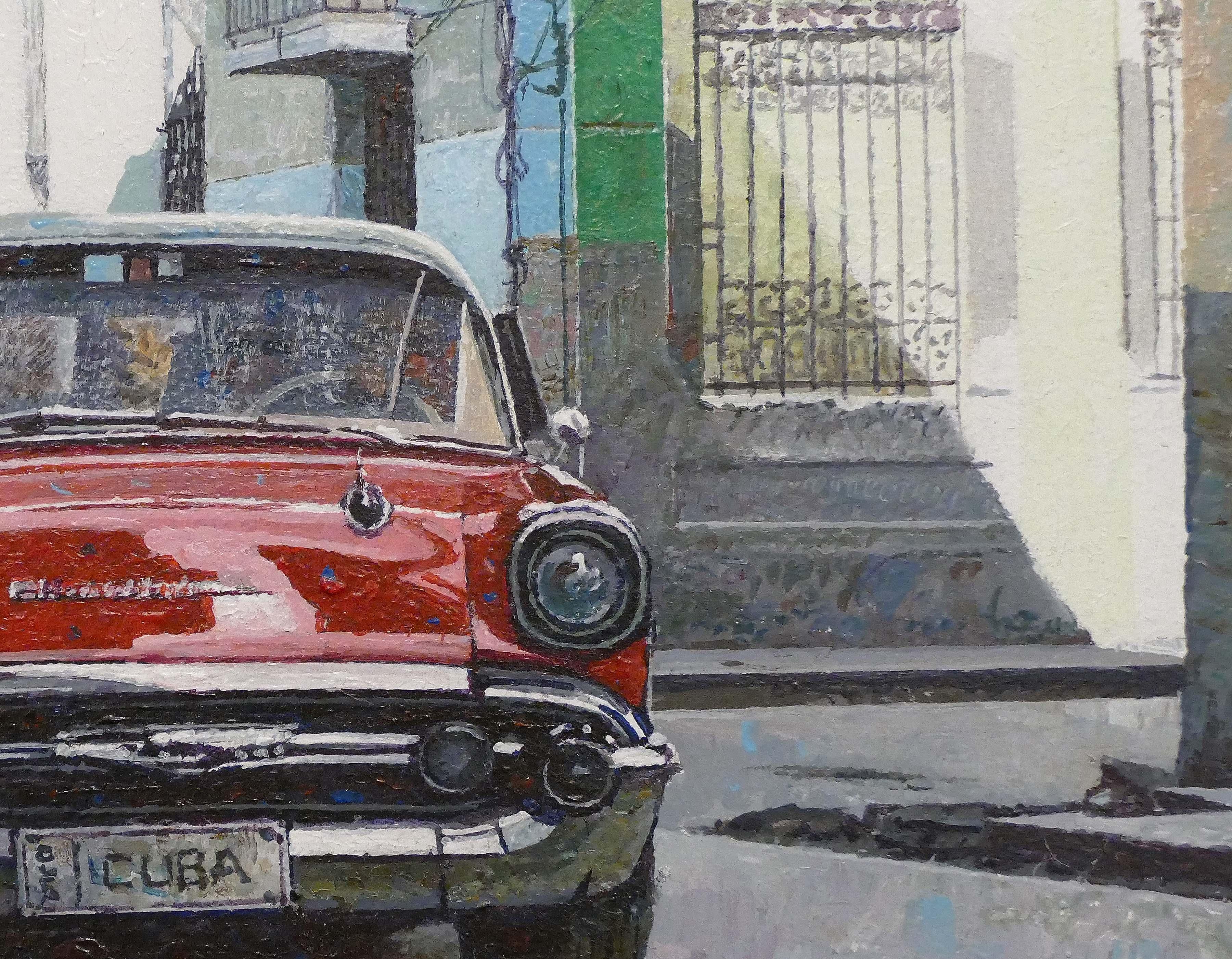 Esquina Roja - Painting Contemporáneo de Dwight Baird