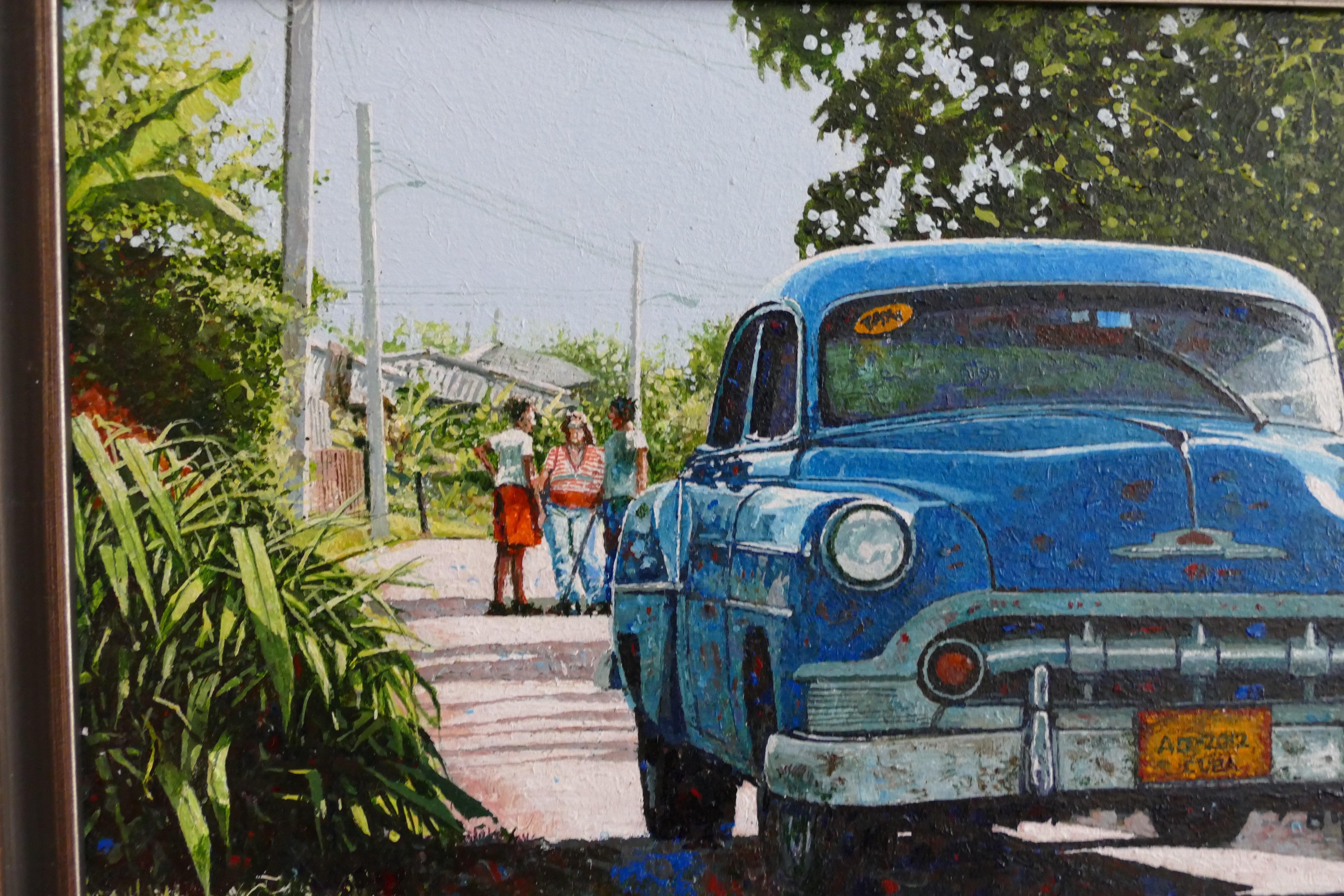 'Country Blue' 2019- Acrylic- Signed - Contemporary Painting by Dwight Baird