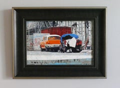 Dead End Orange, Contemporary Acrylic Painting, Signed, 2010-