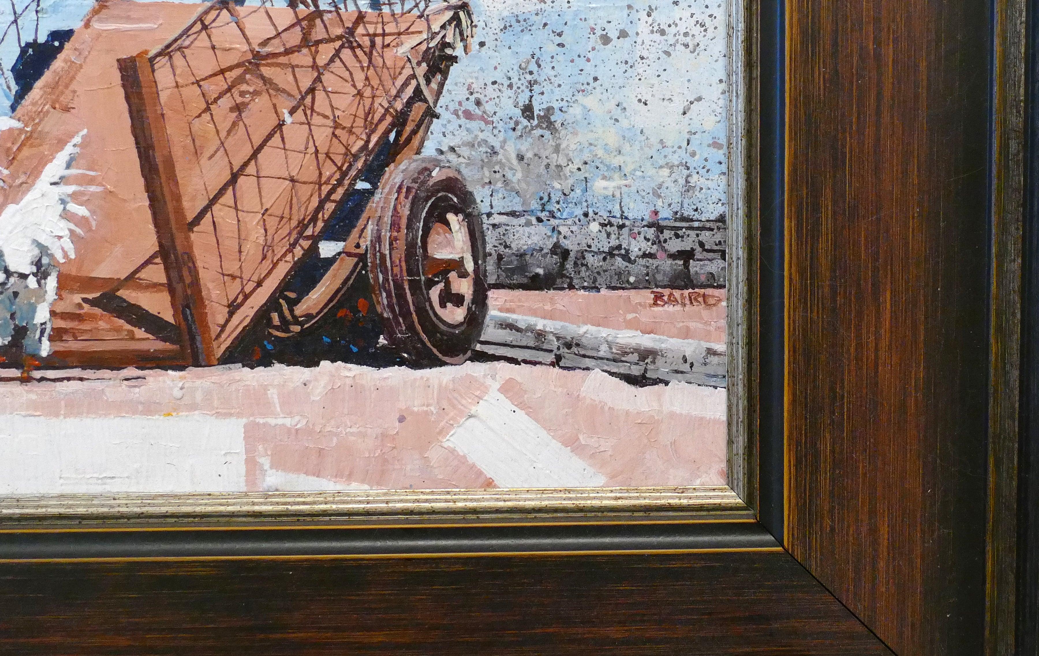 Dwight Baird 'Old Woman And Chickens' 2002- Acrylic- Signed For Sale 4