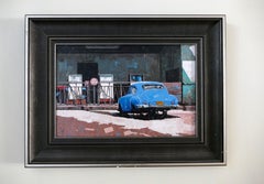 Outta Gas Acrylic Painting, Contemporary Landscape, Signed, 2014