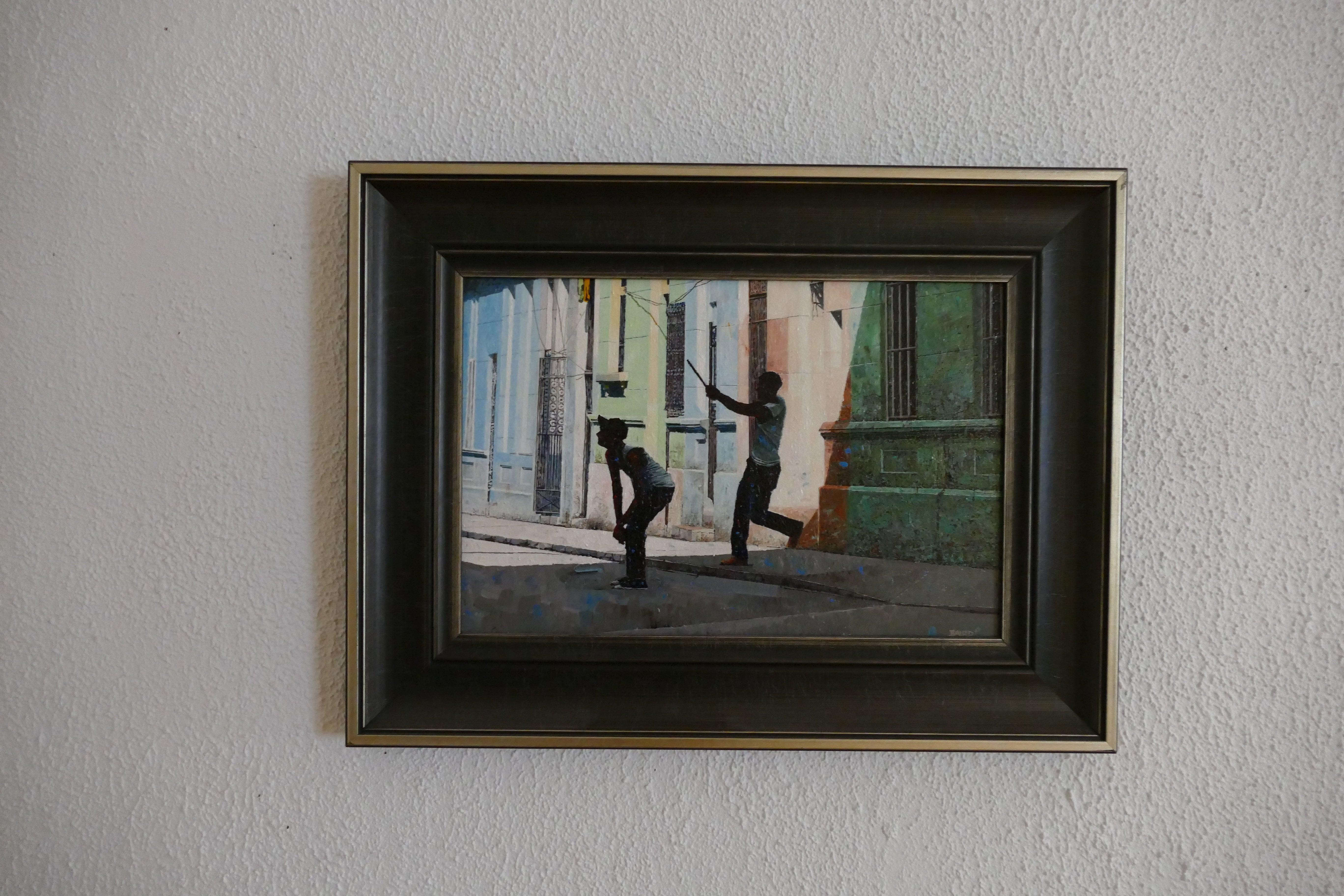 'Slugging Shadow' 2017- Acrylic- Signed - Painting by Dwight Baird