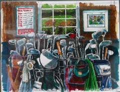 Dwight Baird „Clubhouse Study“ 2004- Aquarell- Signiert