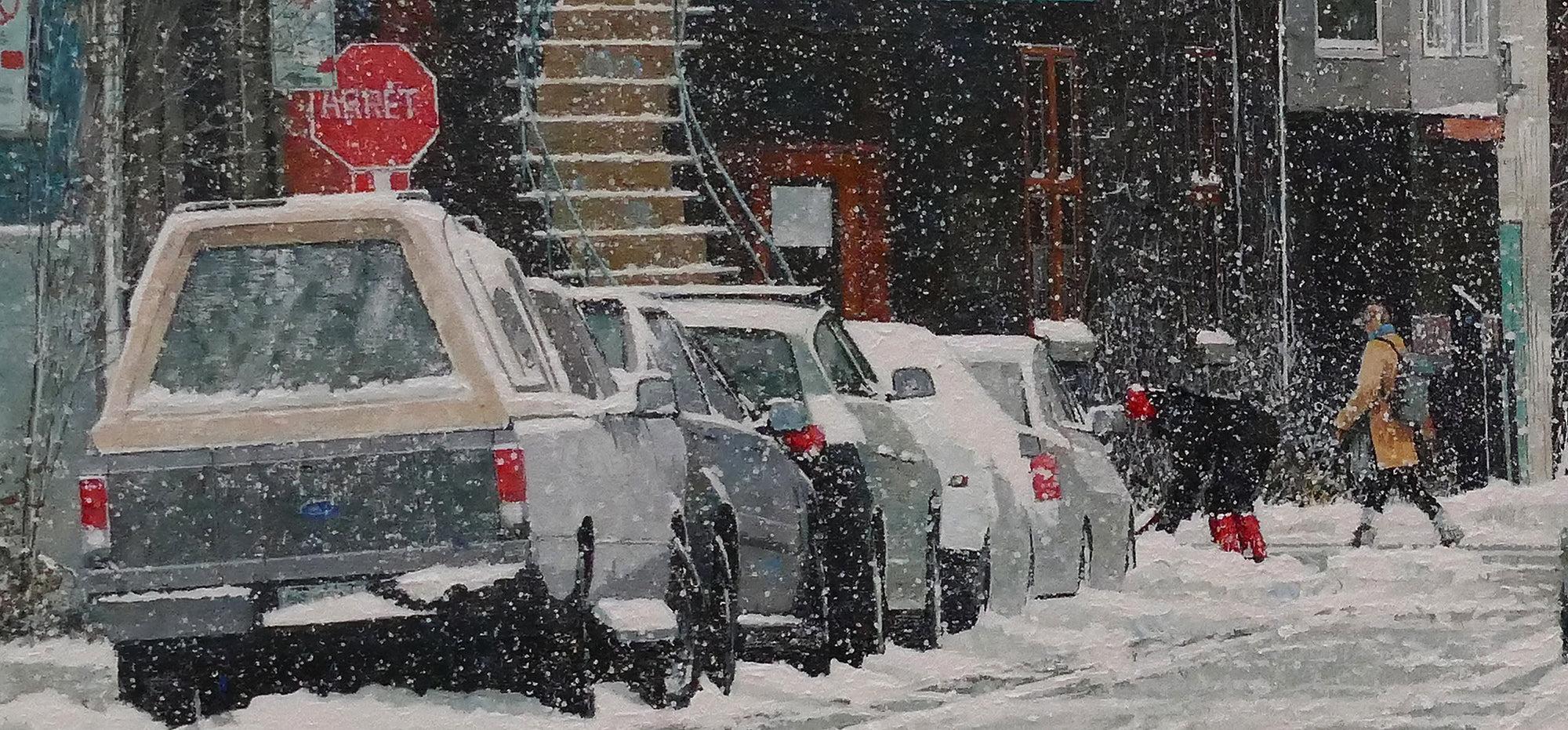 Dwight Baird 'Rue Gilford, Montreal' 2019- Painting- Signed For Sale 1
