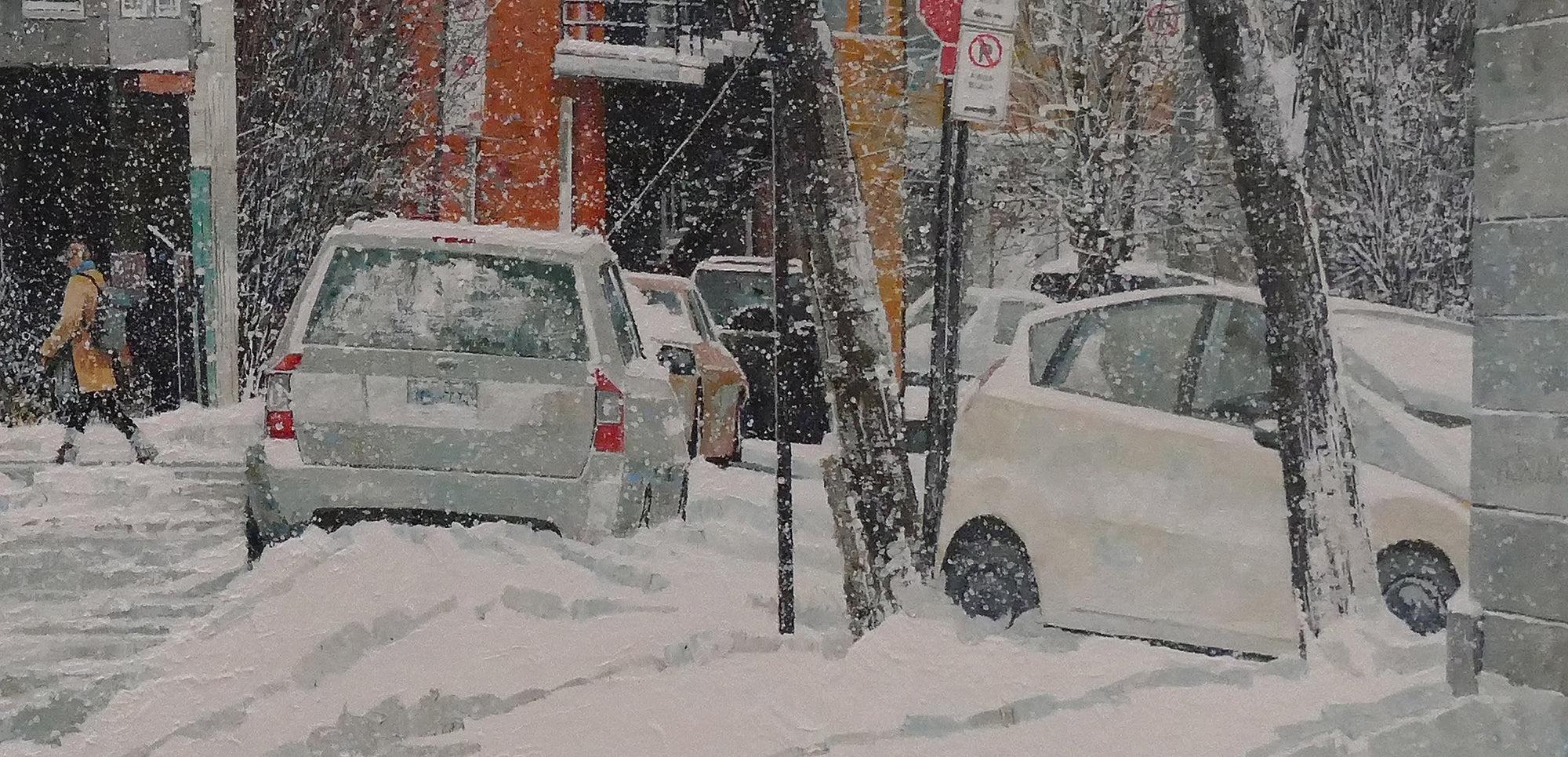 Dwight Baird 'Rue Gilford, Montreal' 2019- Painting- Signed For Sale 2