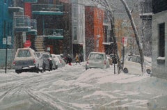 Dwight Baird „Rue Gilford, Montreal“, Gemälde, signiert, 2019
