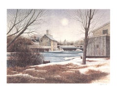 Dwight Baird 'The Mill in Winter' 1988- Signed