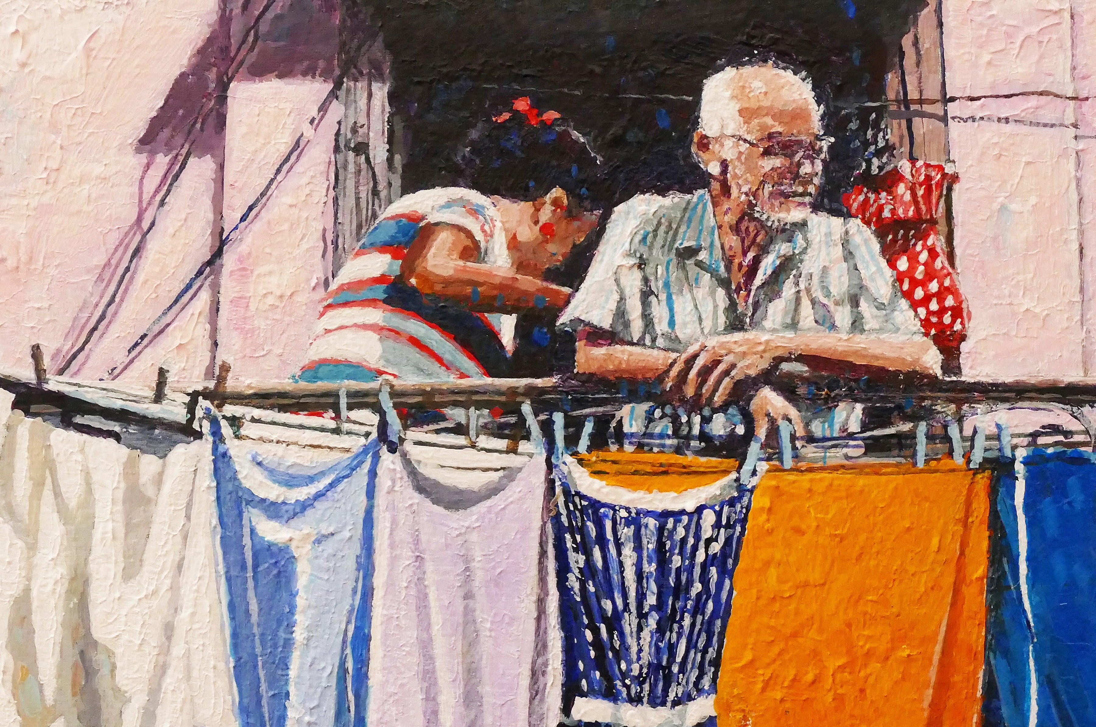 Dwight Baird „Together“ 2020- Acryl- Signiert im Angebot 2