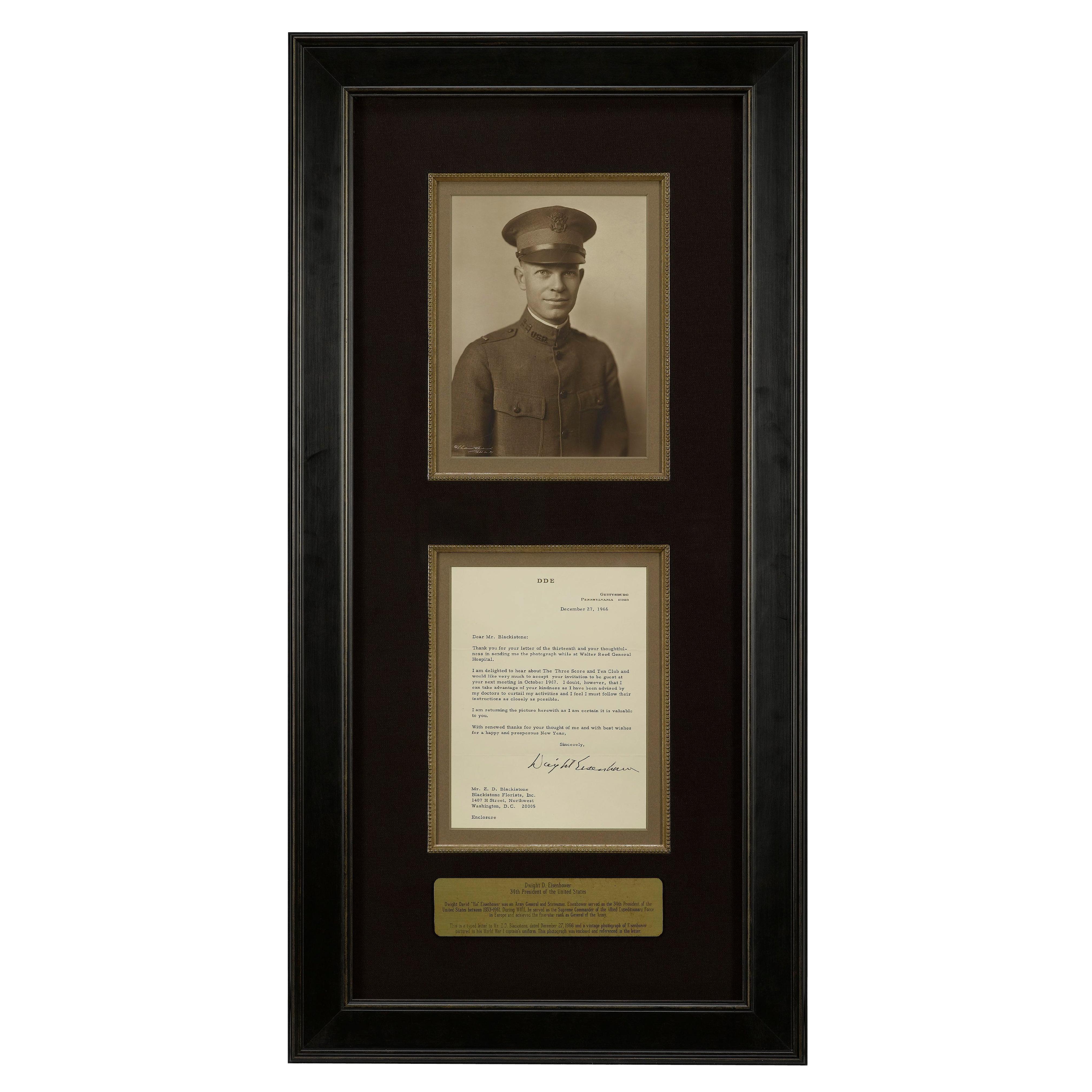Dwight D. Eisenhower Original Photograph and Autographed Letter about Golf, 1966