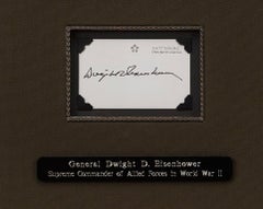 Dwight Eisenhower Autographed Card with Letter on Personal Letterhead