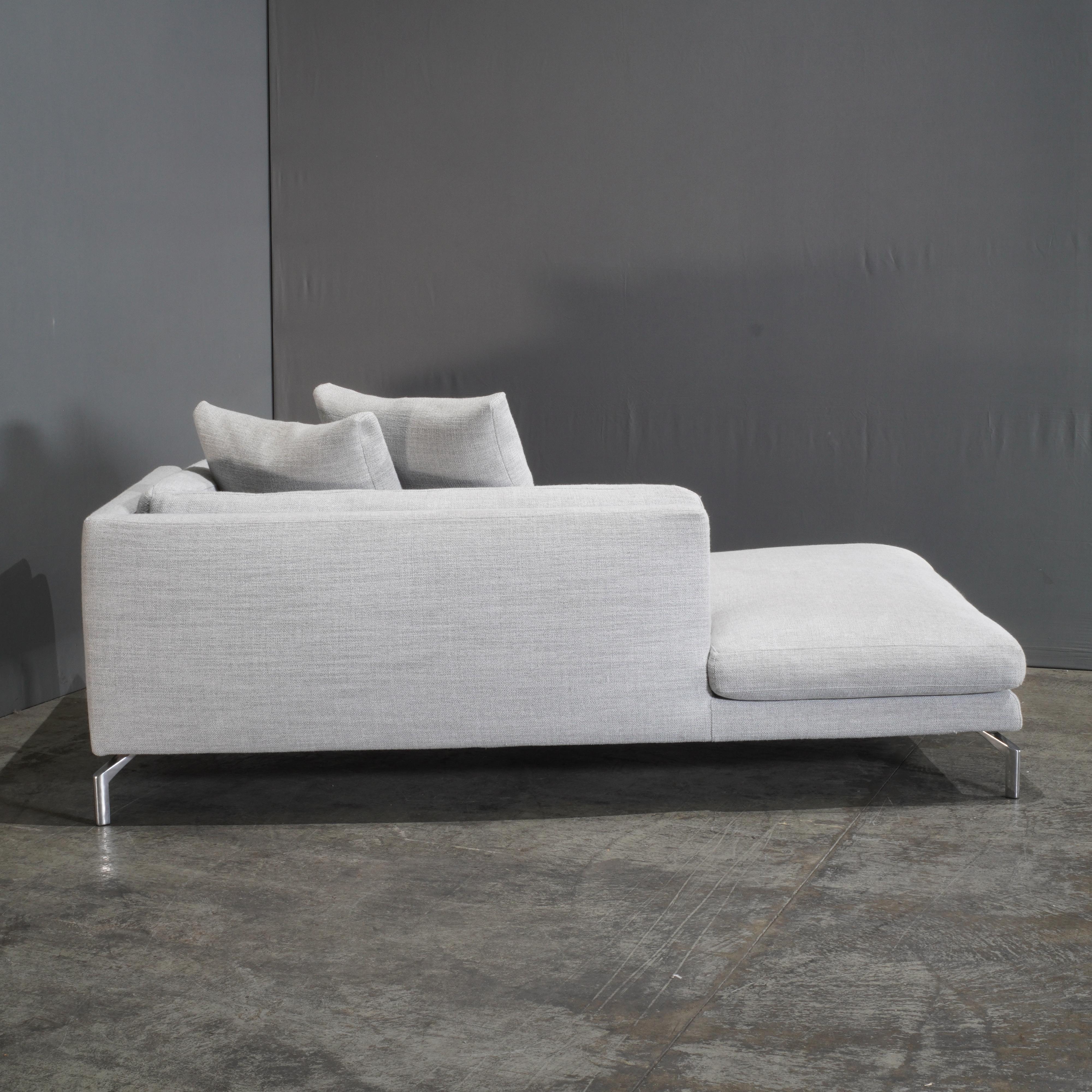 Acier DWR Grey Como Sofa and Chaise by Giorgio Soressi en vente